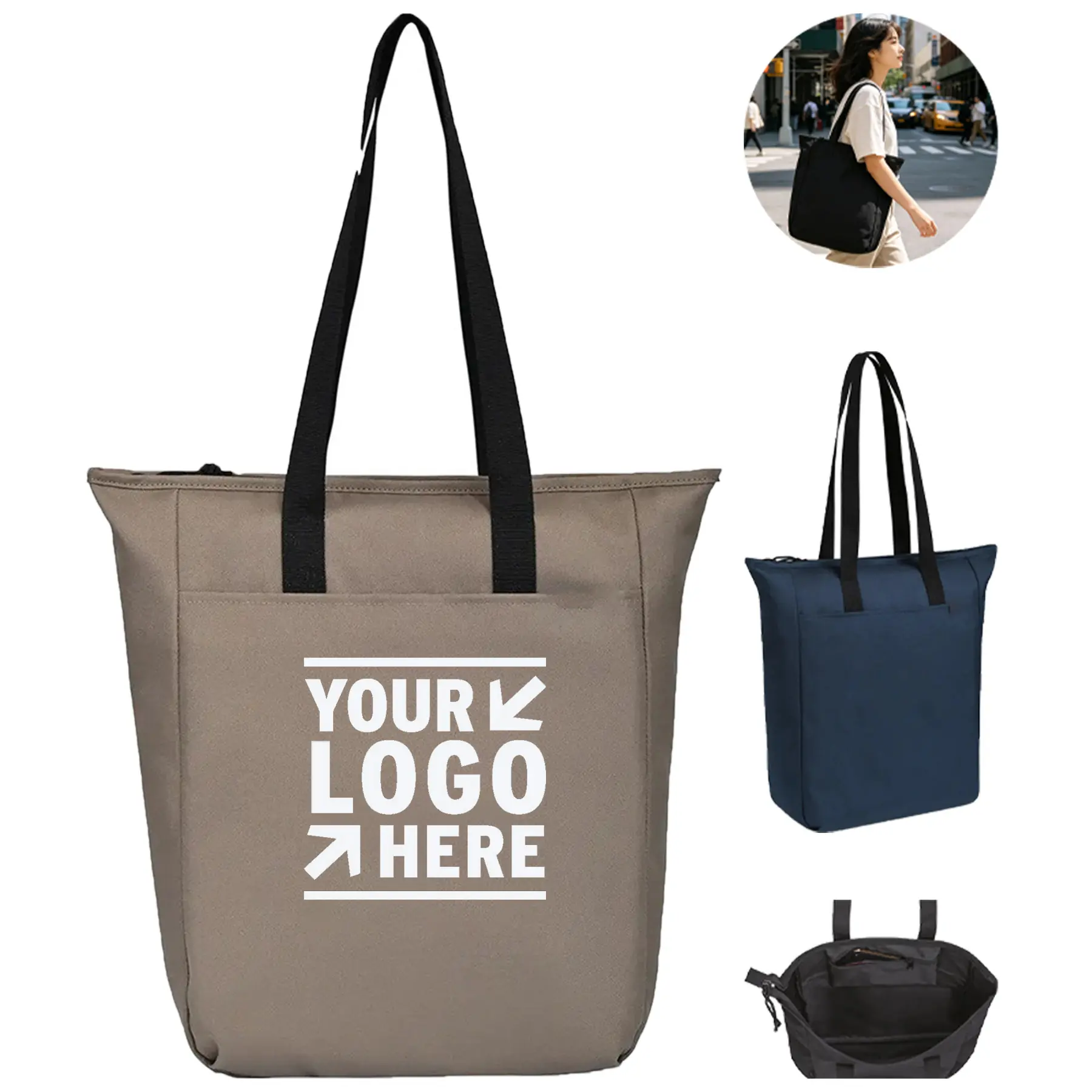 Eco-Friendly Recycled Zippered Tote 2