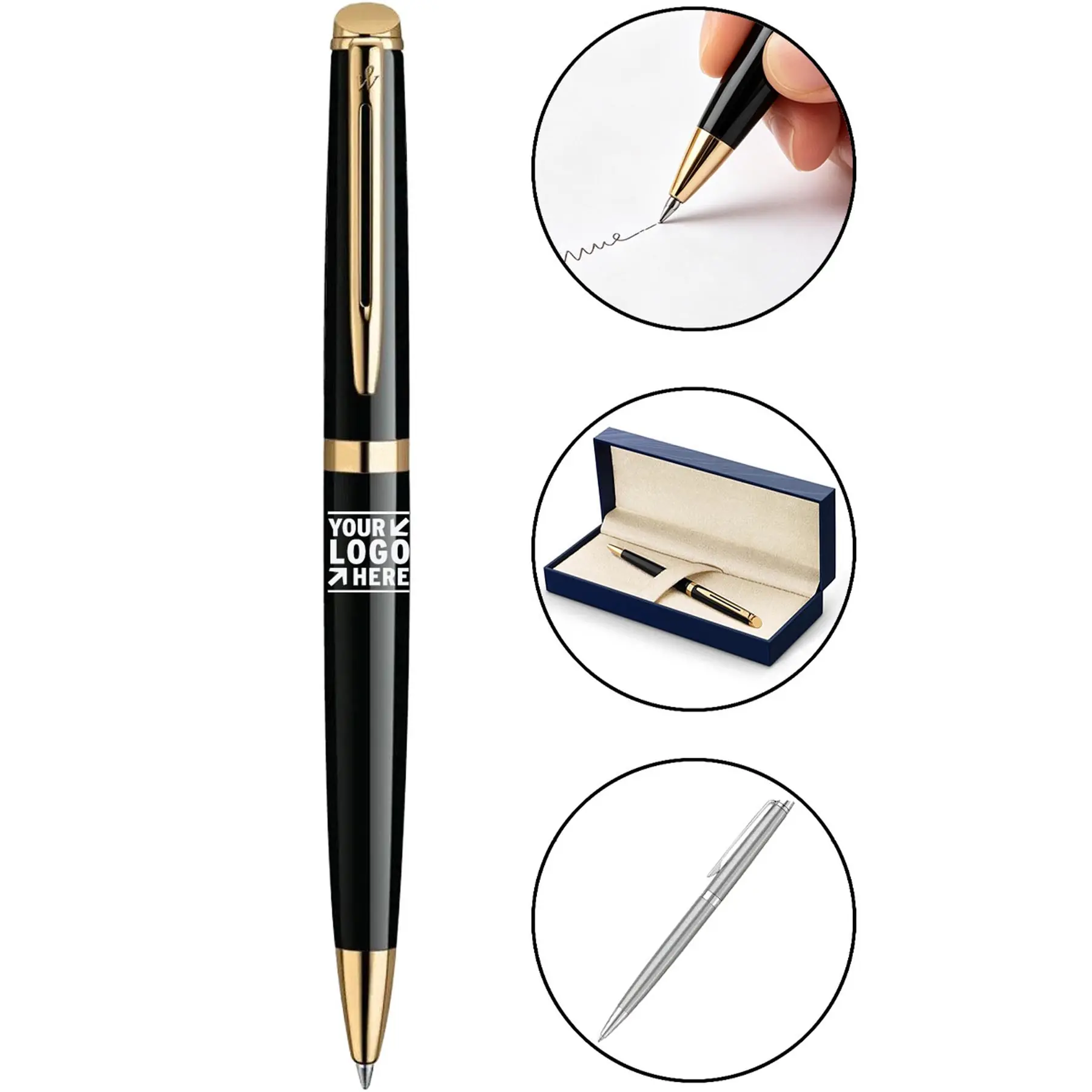 Elegant Blue Ballpoint Pen 2