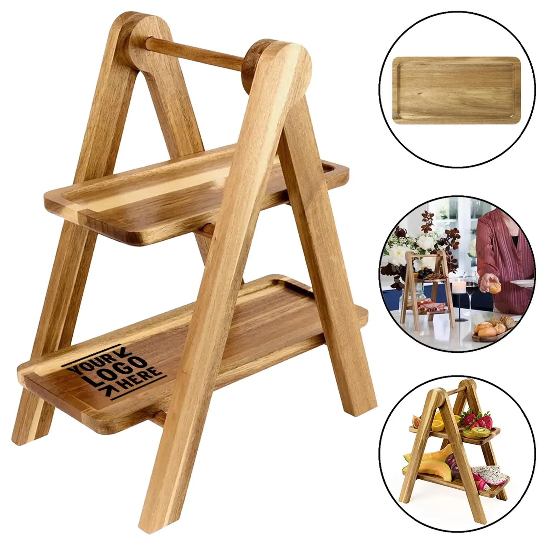 Elegant Dual-Level Presentation Tray 2