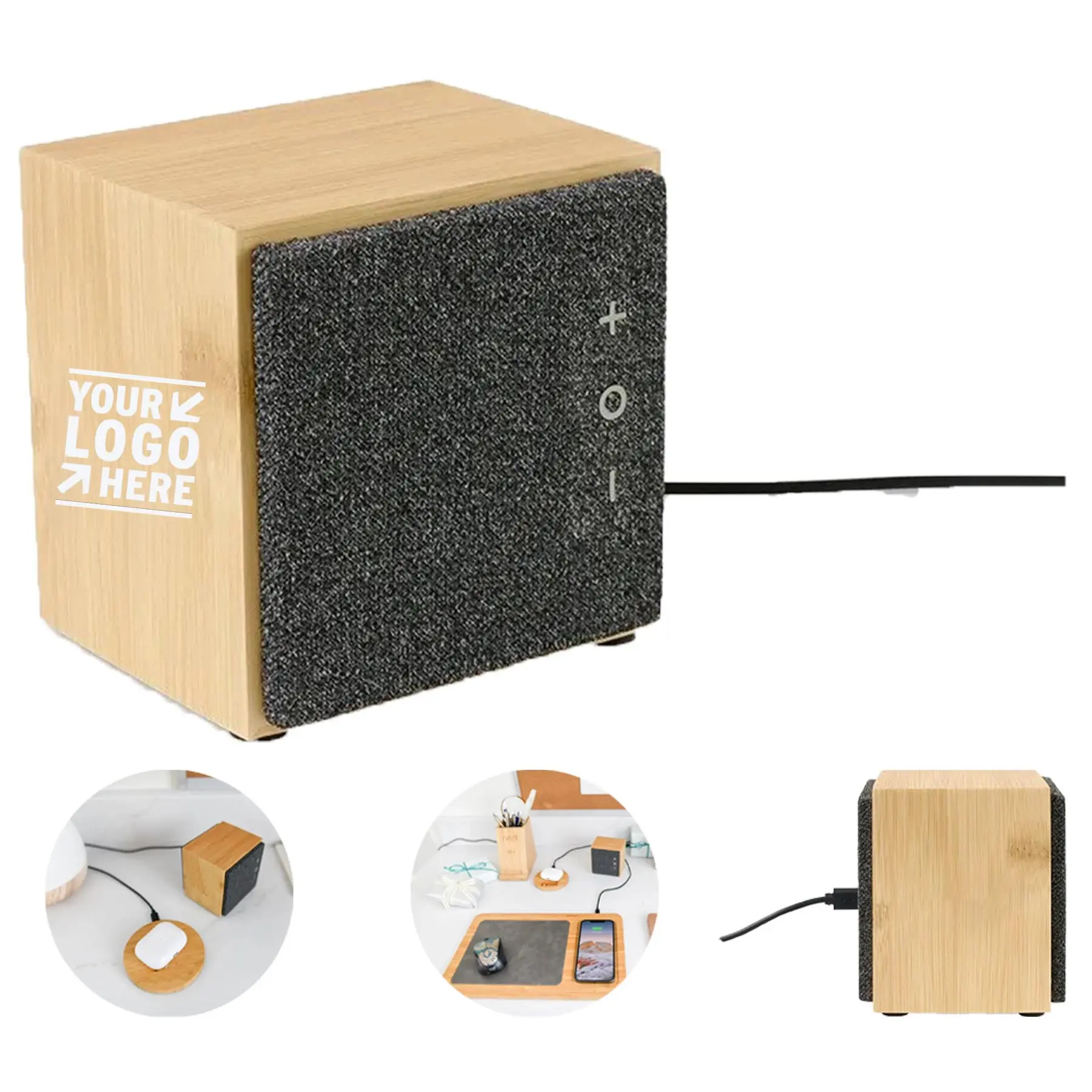Auden Bamboo Wireless Speaker 2
