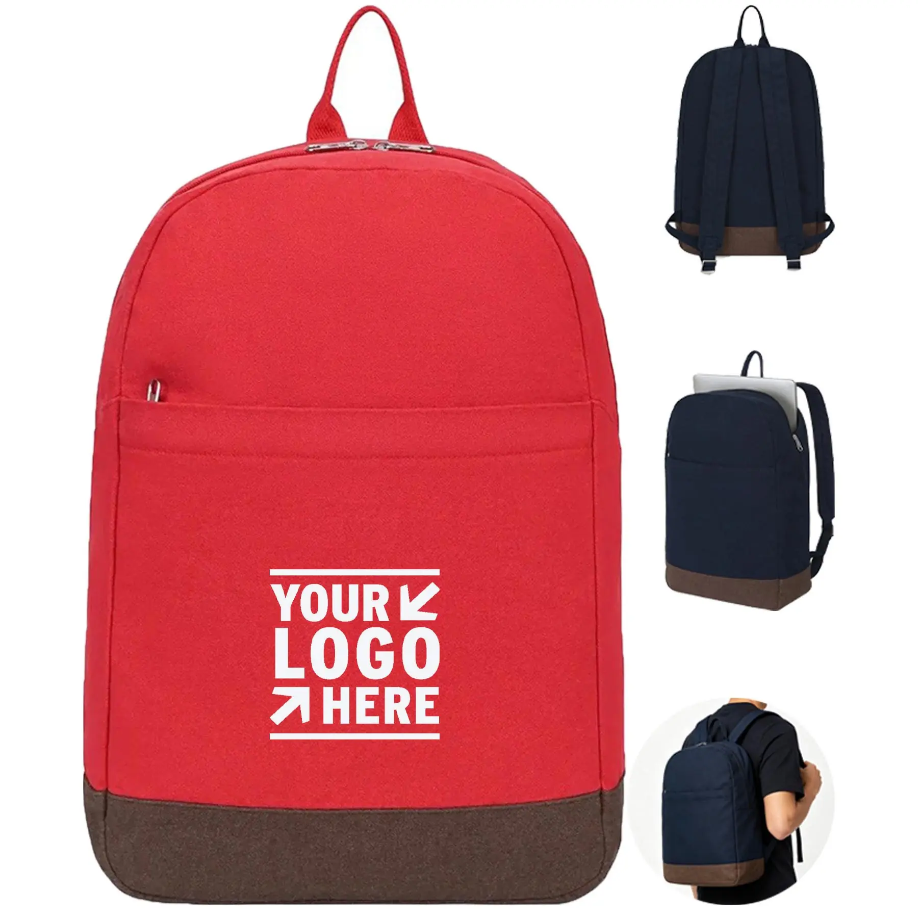 Eco-Friendly Recycled Cotton Laptop Backpack 2