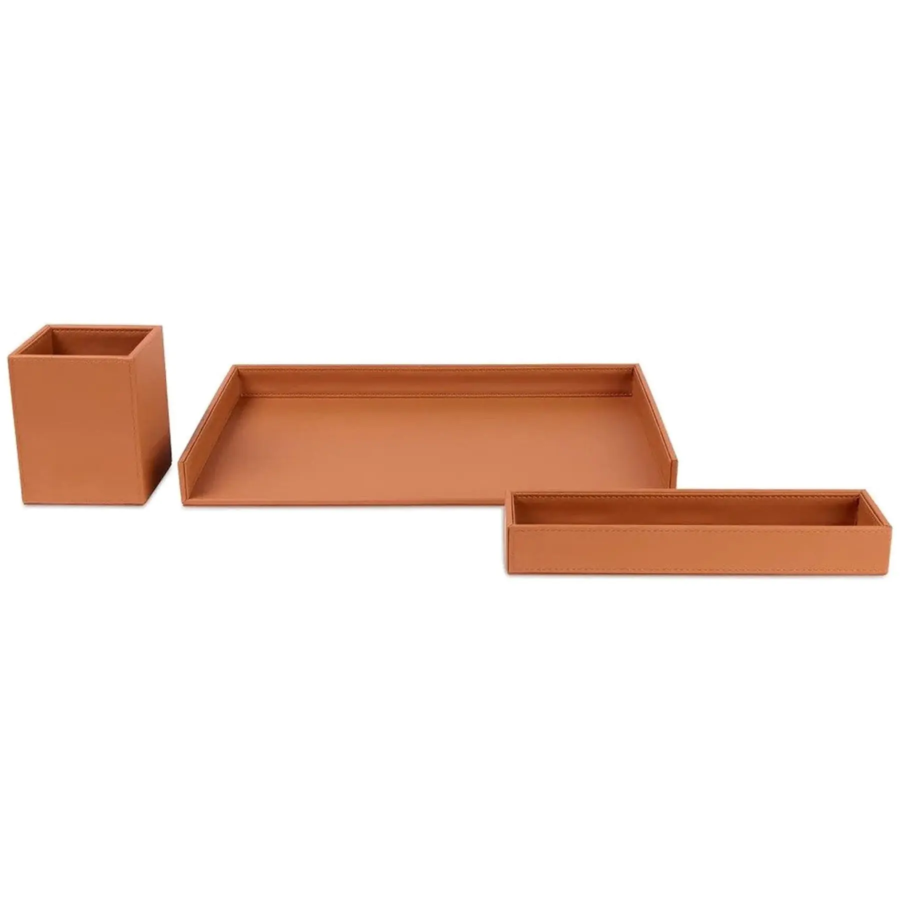 Elegant 3-Piece Desktop Organizer Collection