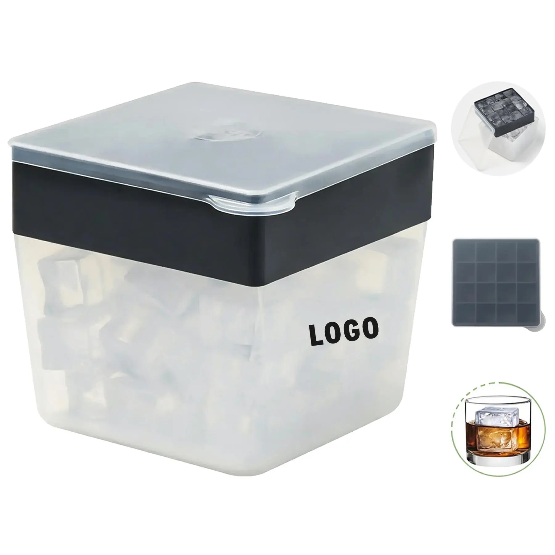 Compact Silicone Ice Cube Tray Set 2