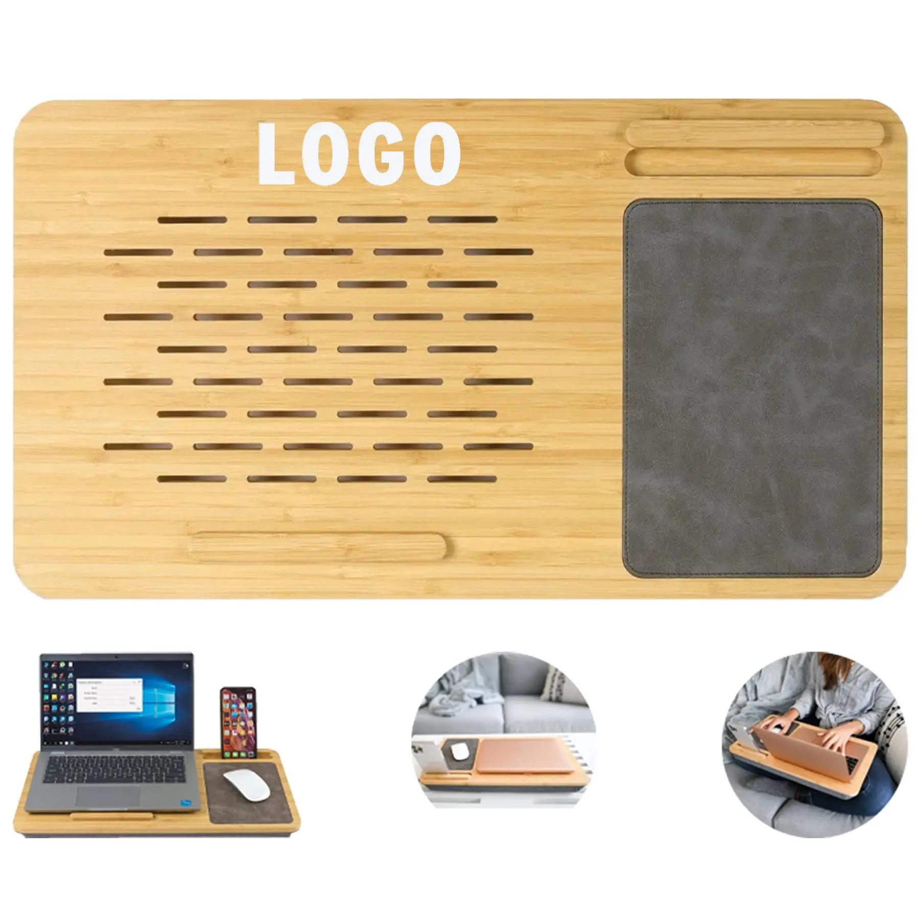 Auden Bamboo Portable Workspace 2
