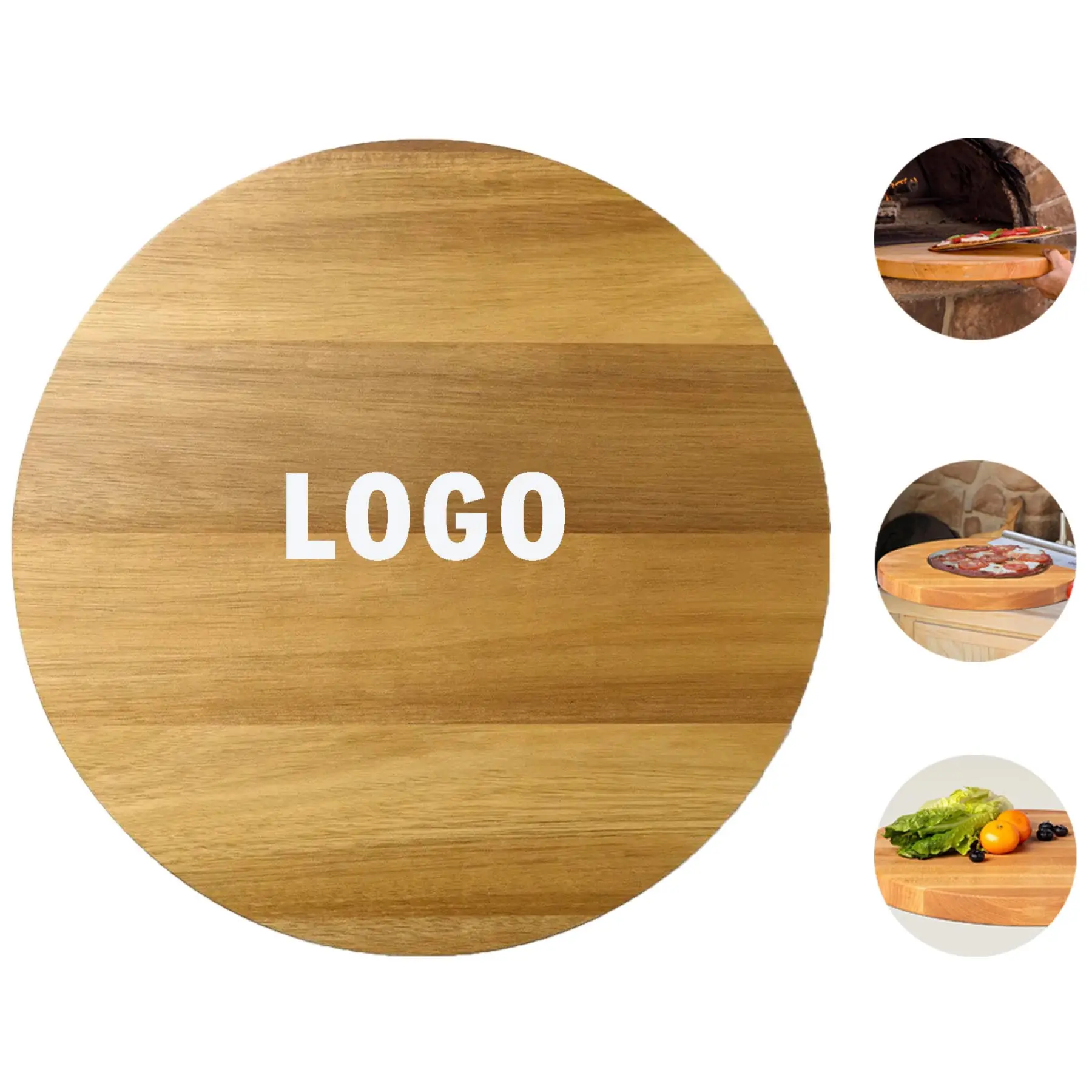 Acacia Wood Rotating Serving Tray 2