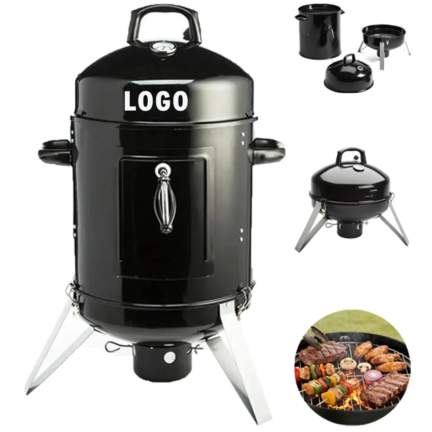 Premium Vertical Charcoal Smoker 2