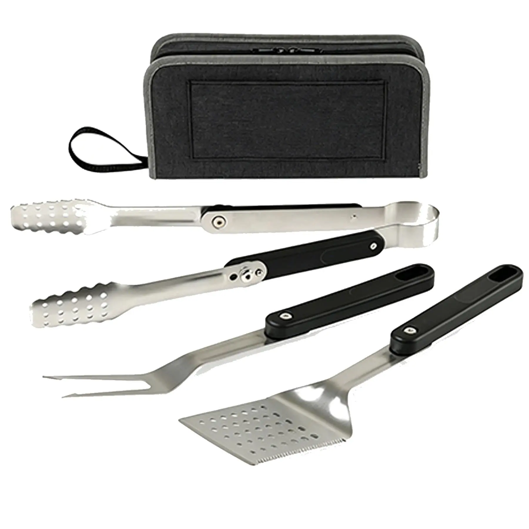 Portable 4-Piece Foldable Barbecue Utensil Kit