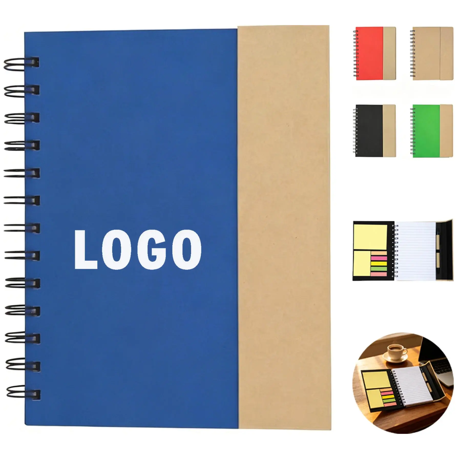 Sustainable Magnetic Notebook Set with Sticky Notes 2