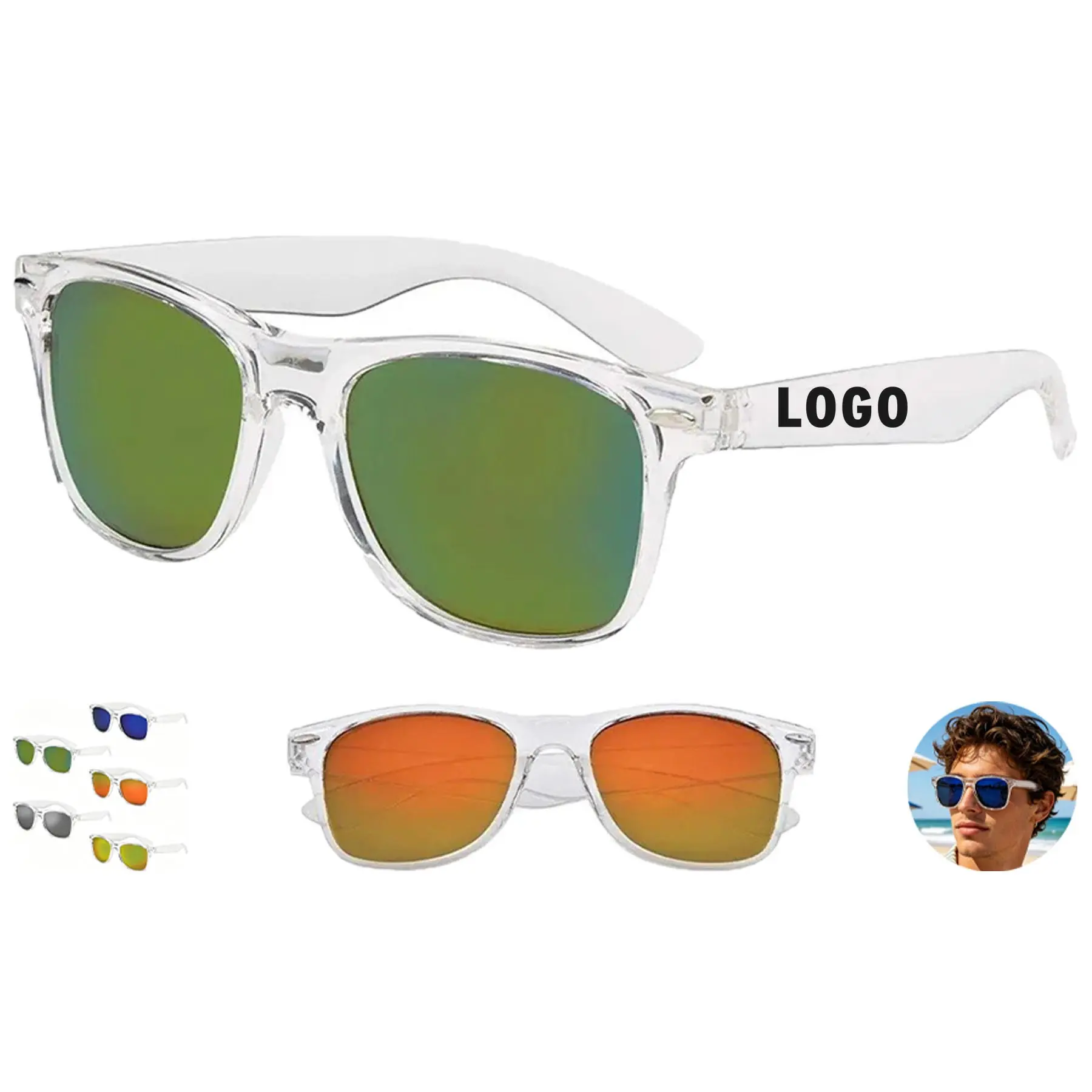 Crystal Clear Reflective Sunglasses 2