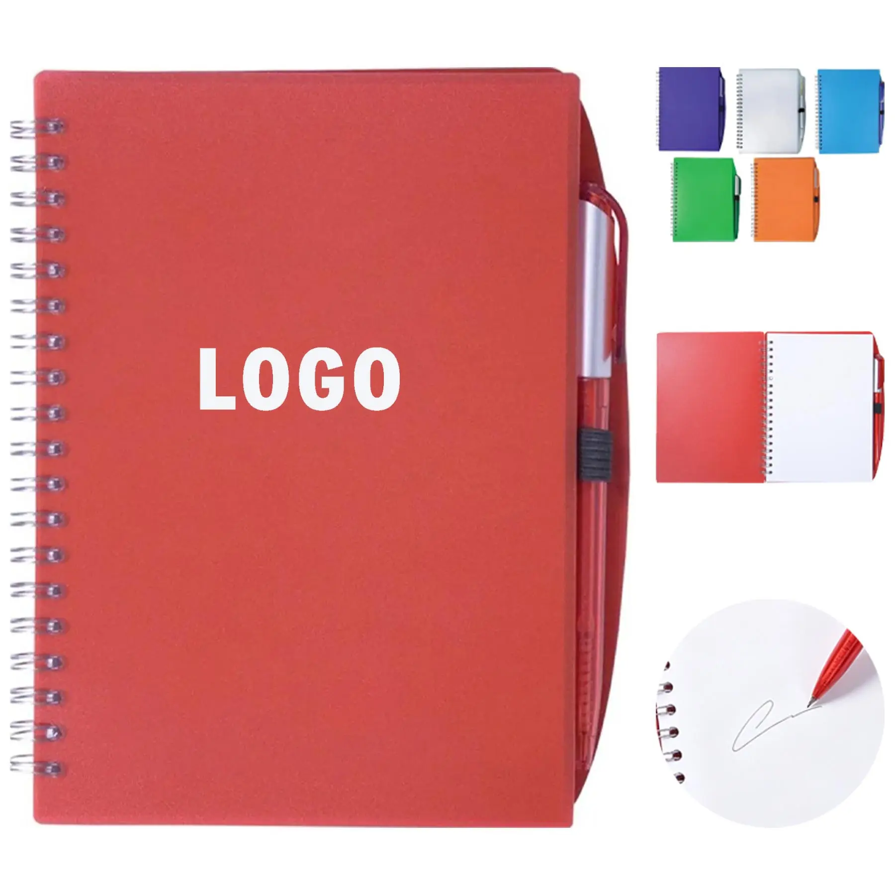 Vivid-Style Spiral Journal with Writing Tool 2