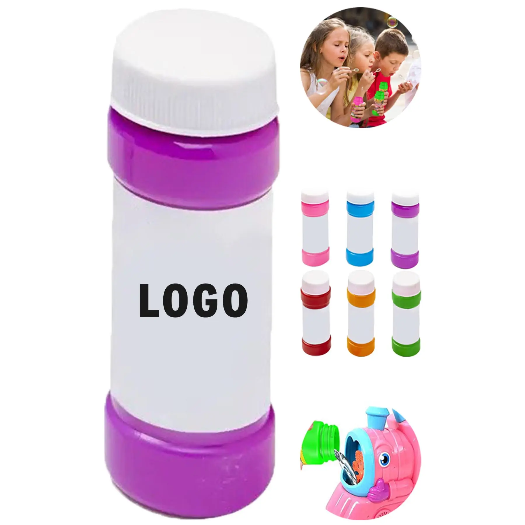 Colorful Bubble Bottles with Custom Label 2