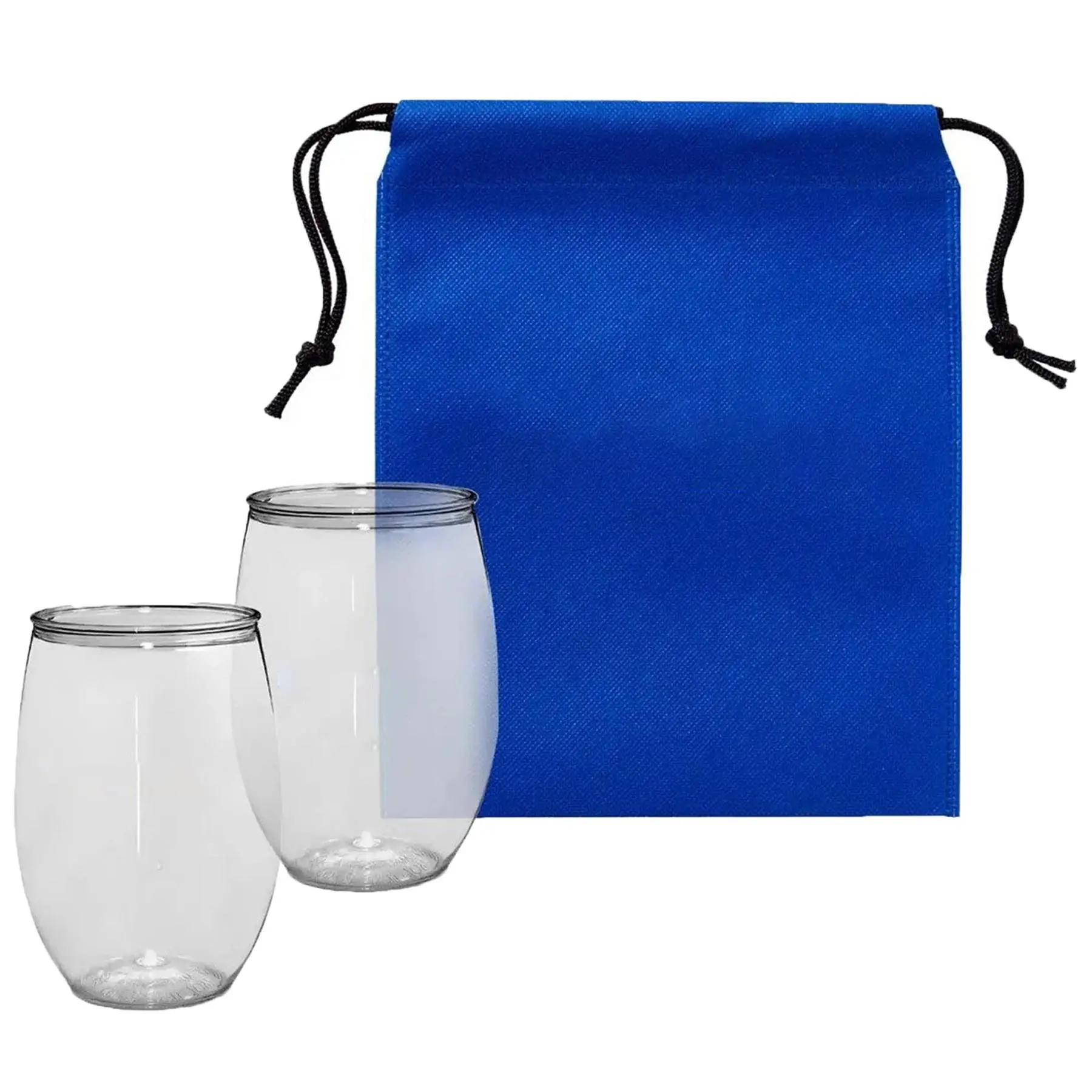 Elegant Stemless Glass Duo