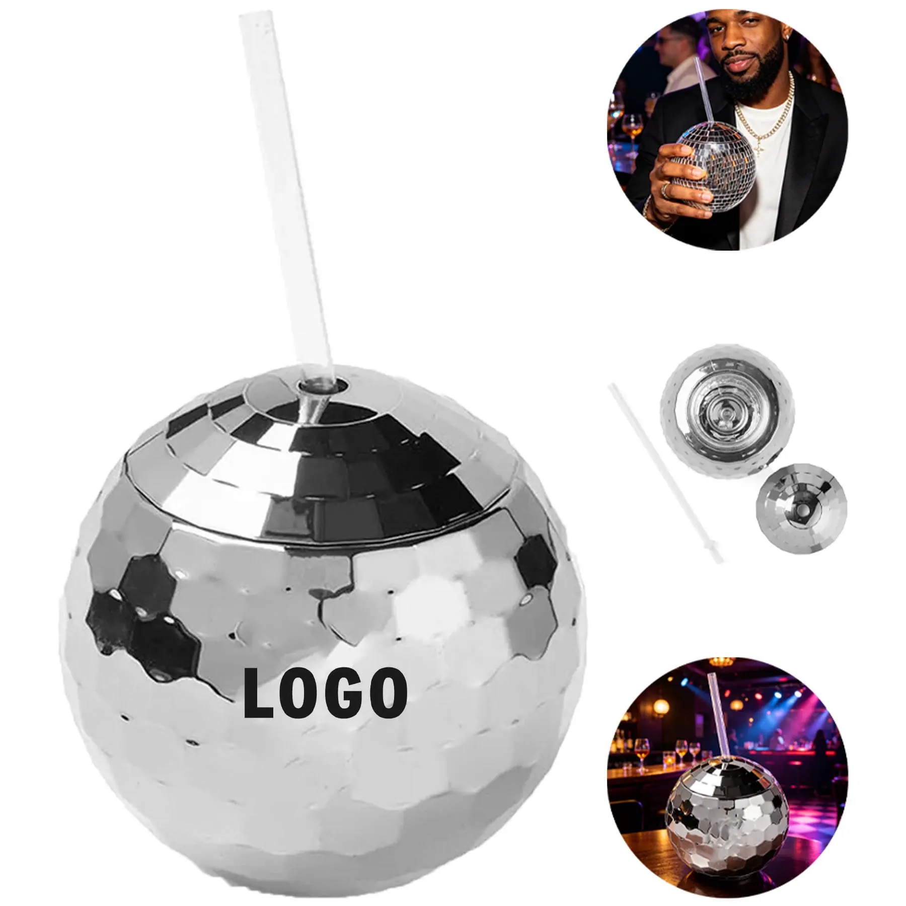 Glitter Sphere Beverage Cup 2