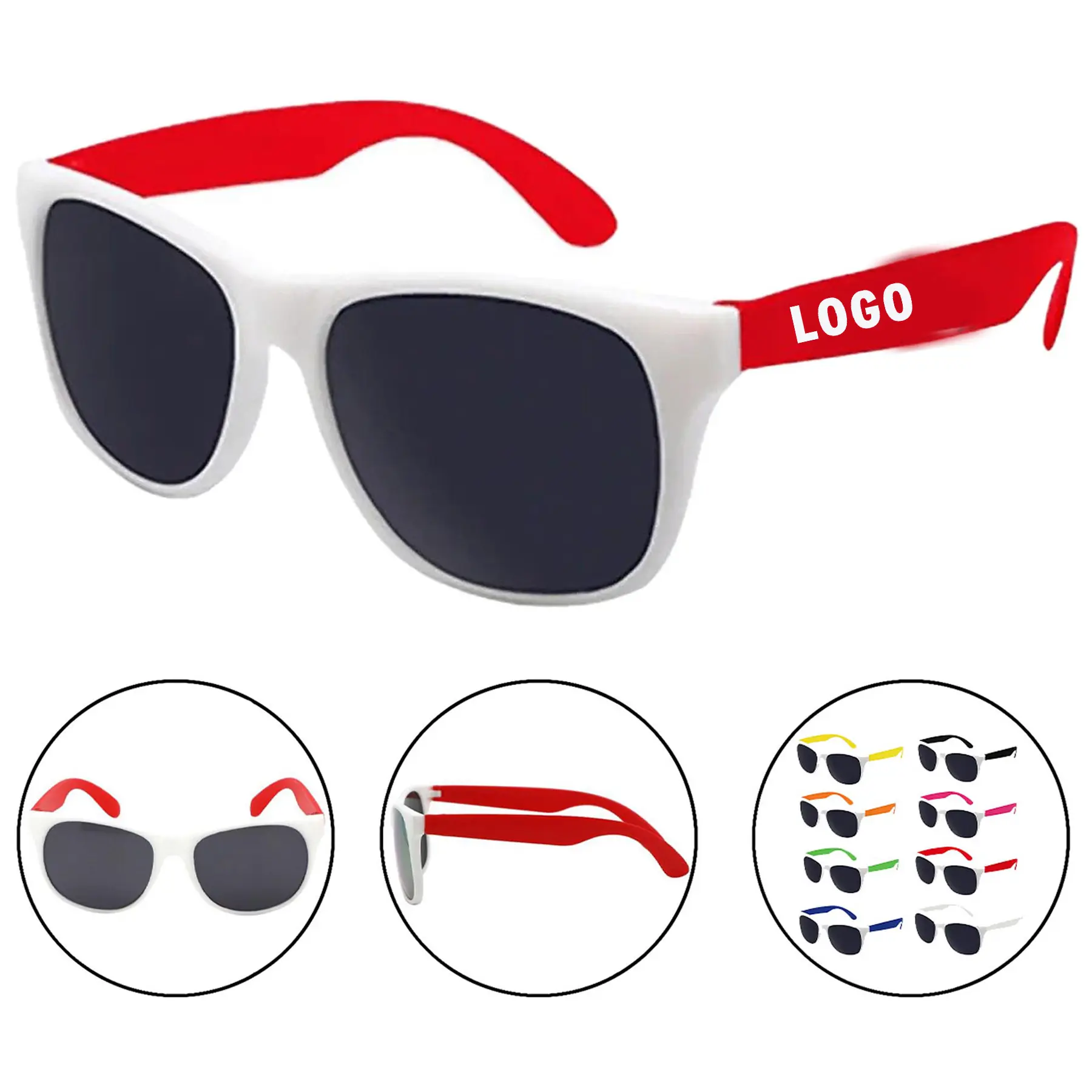 Classic White Frame Sunglasses 2