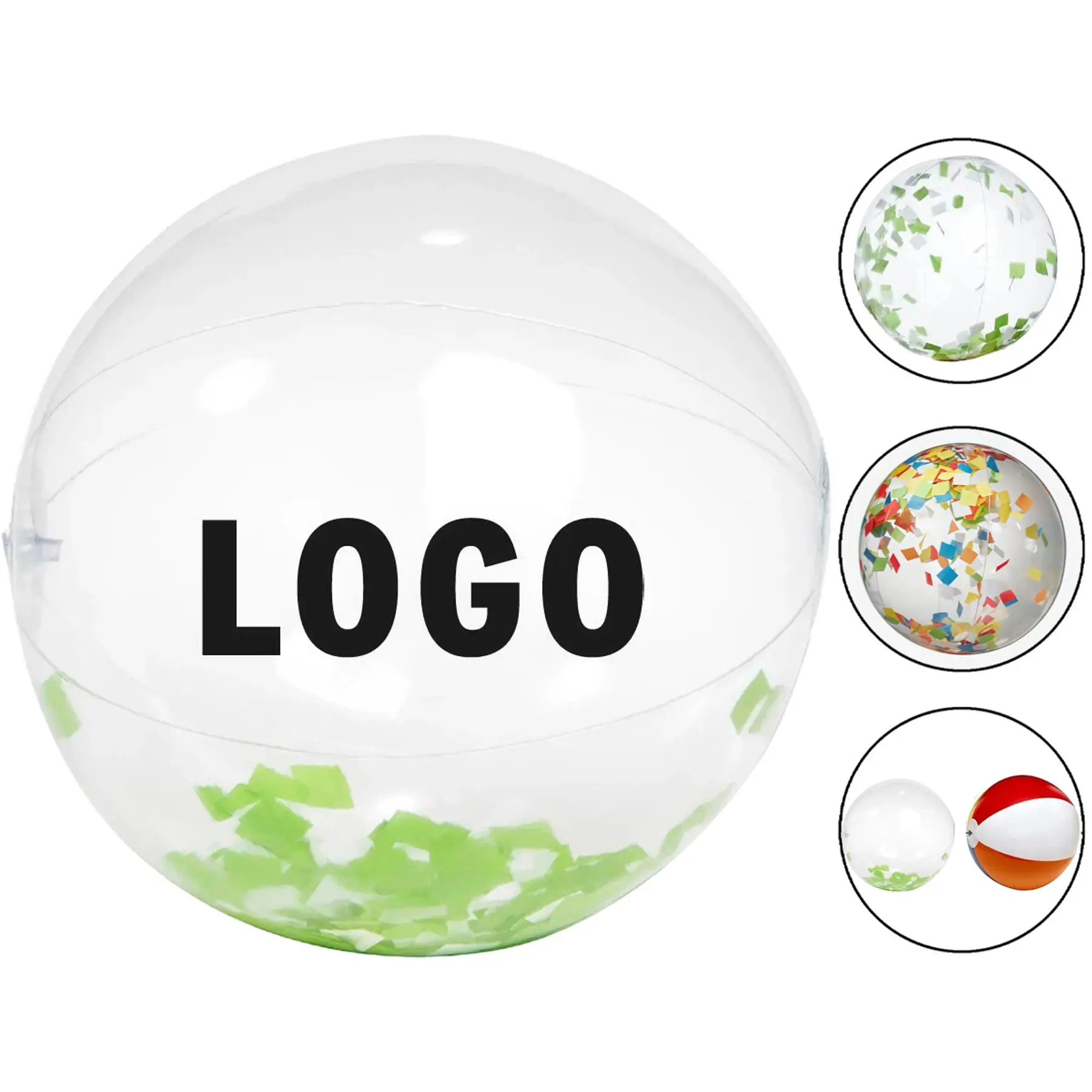 Vibrant Confetti Beach Ball 2