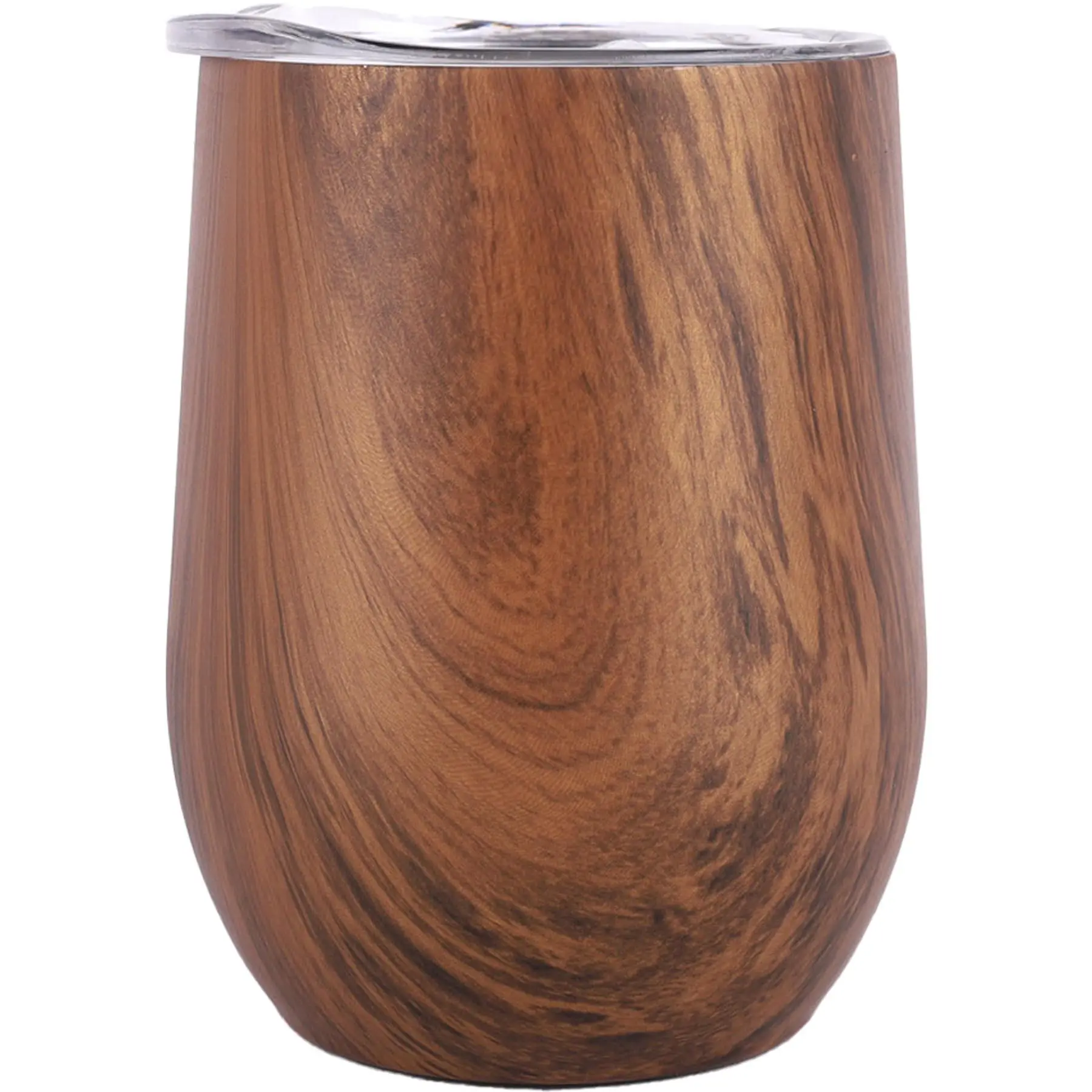 Premium Insulated Wood-Finish Beverage Tumbler