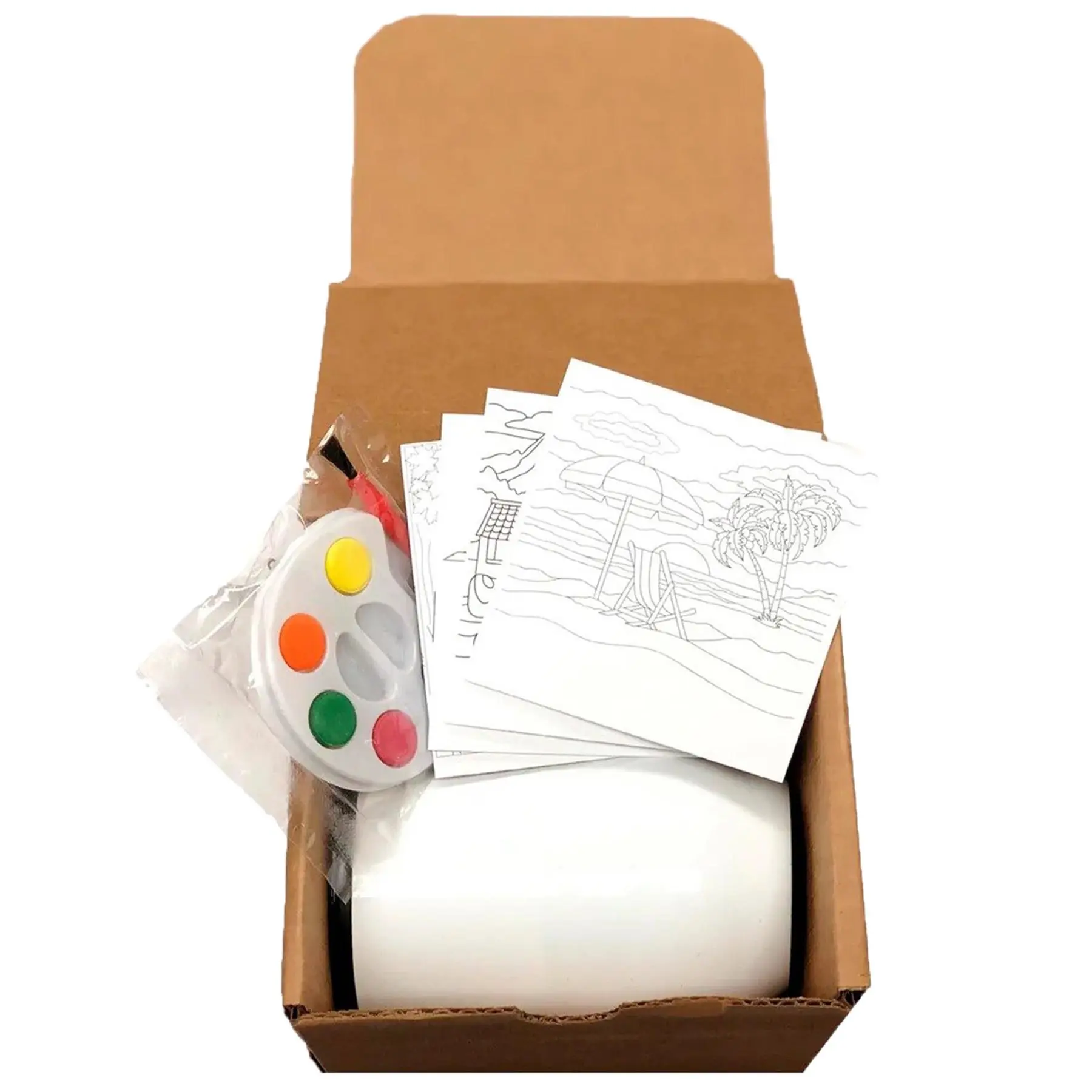 Creative Relaxation Art Kit with Beverage Container