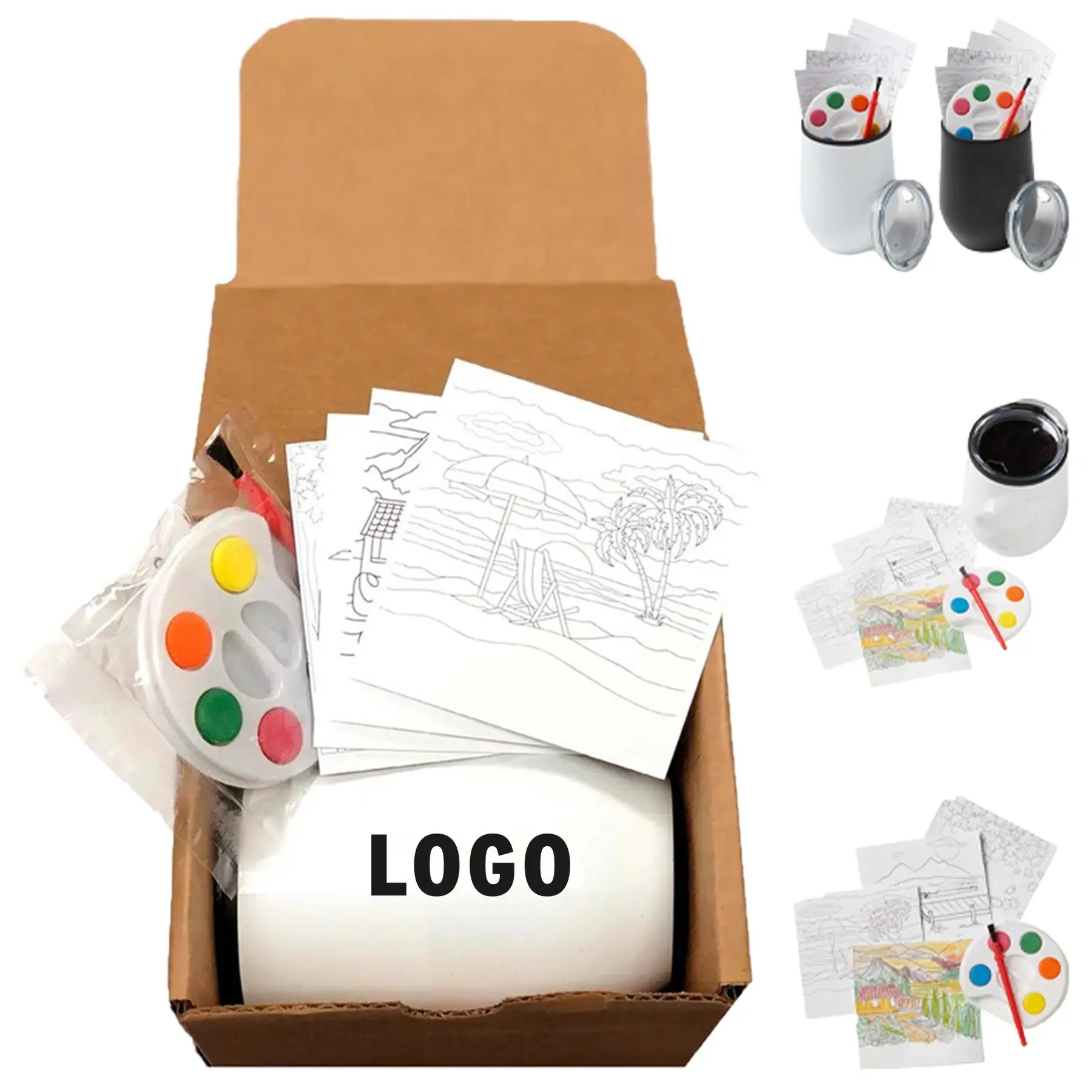 Creative Relaxation Art Kit with Beverage Container 2