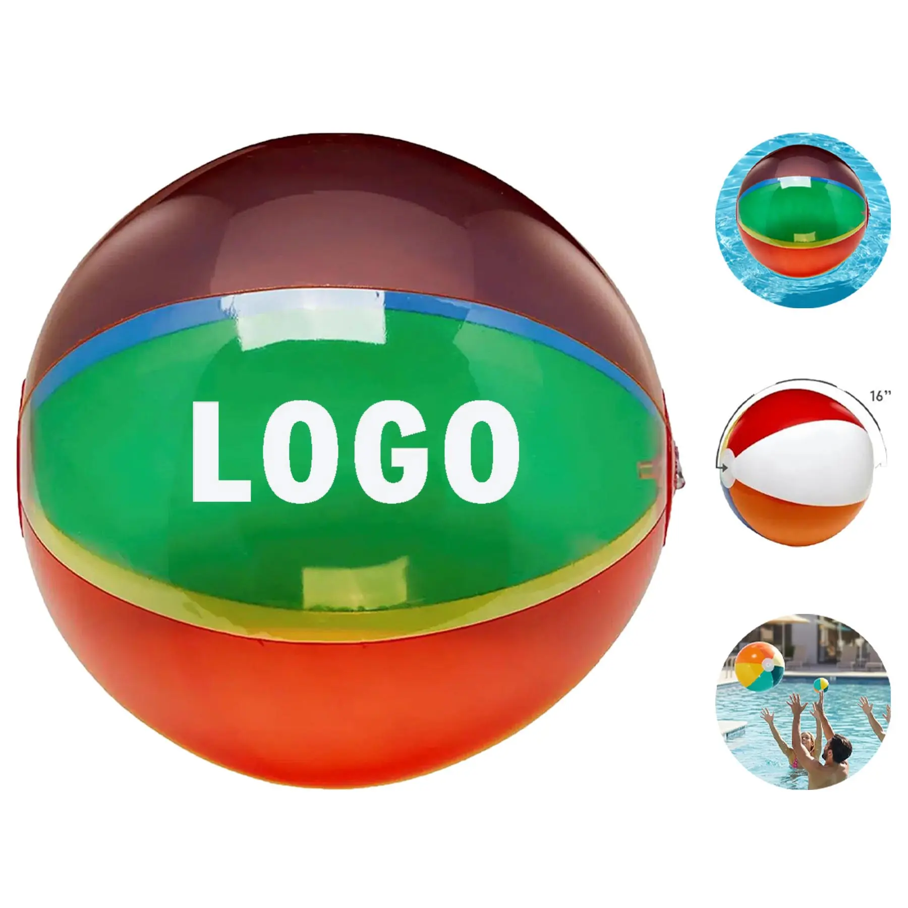 Vibrant 16-Inch Round Beach Ball 2