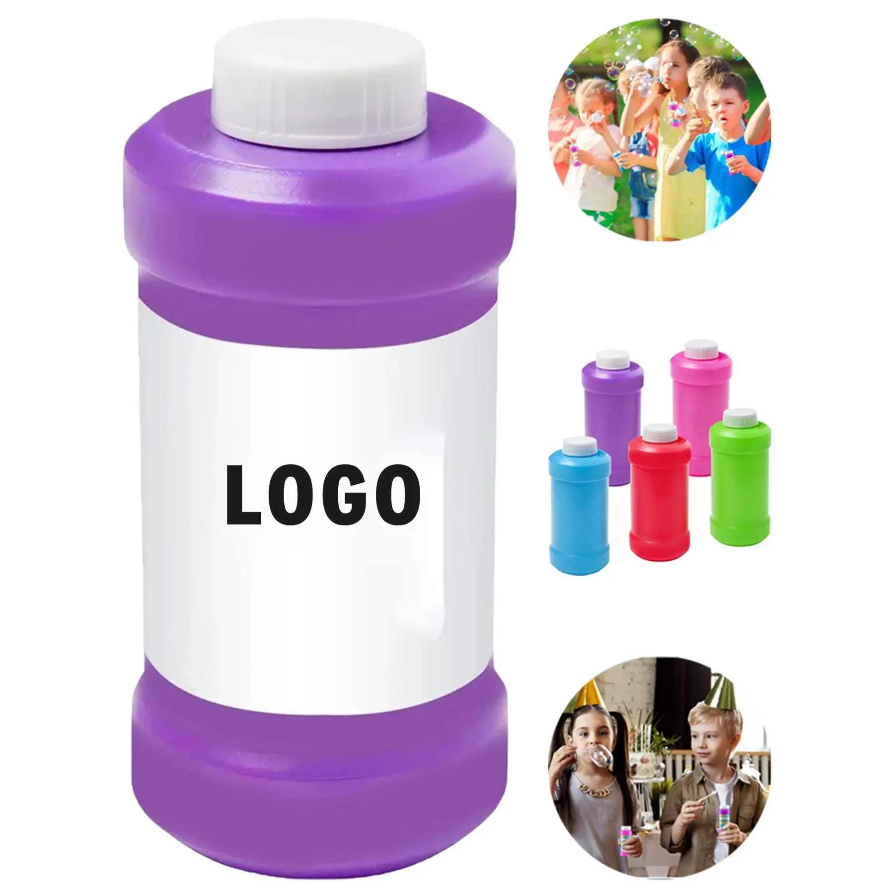 Colorful Bubble Bottles with Custom Label 2