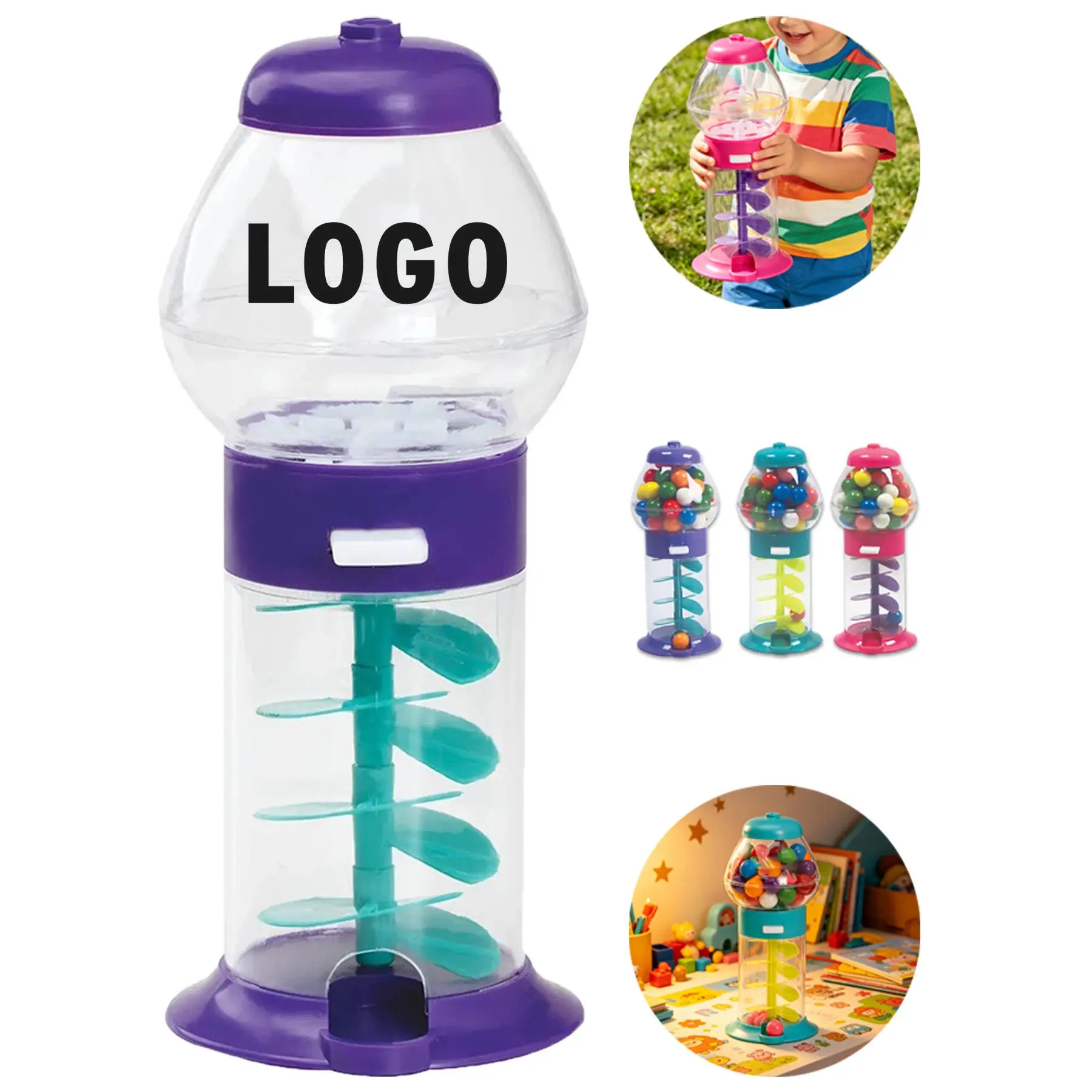 Colorful Mini Bubble Gum Dispenser 2