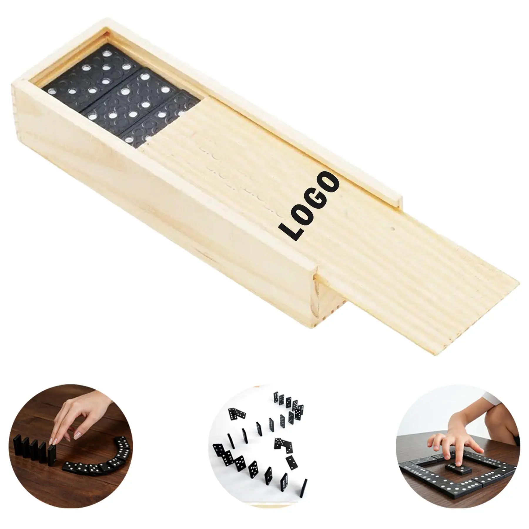 Classic Wooden Domino Set 2