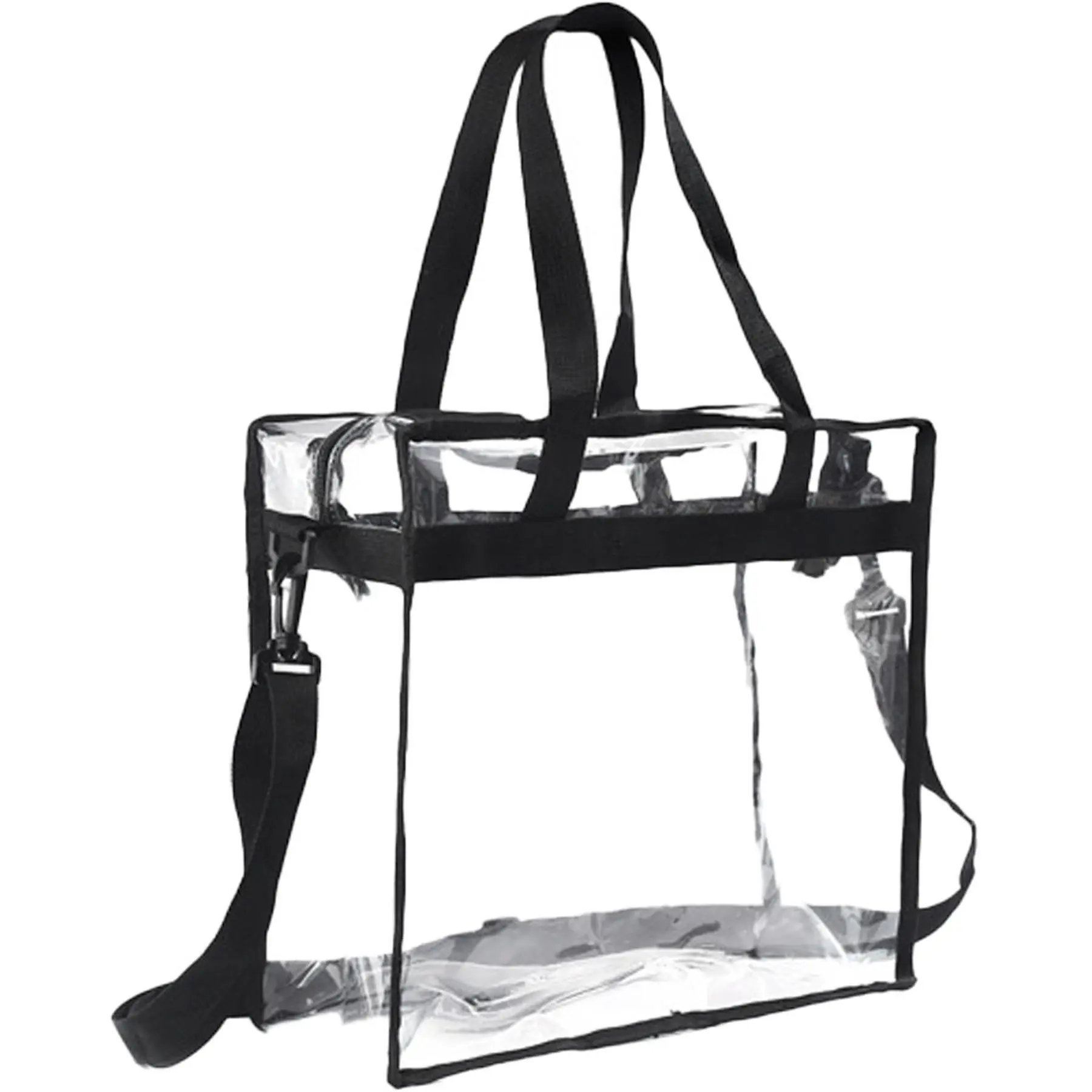 Transparent Stadium Tote with Adjustable Shoulder Strap