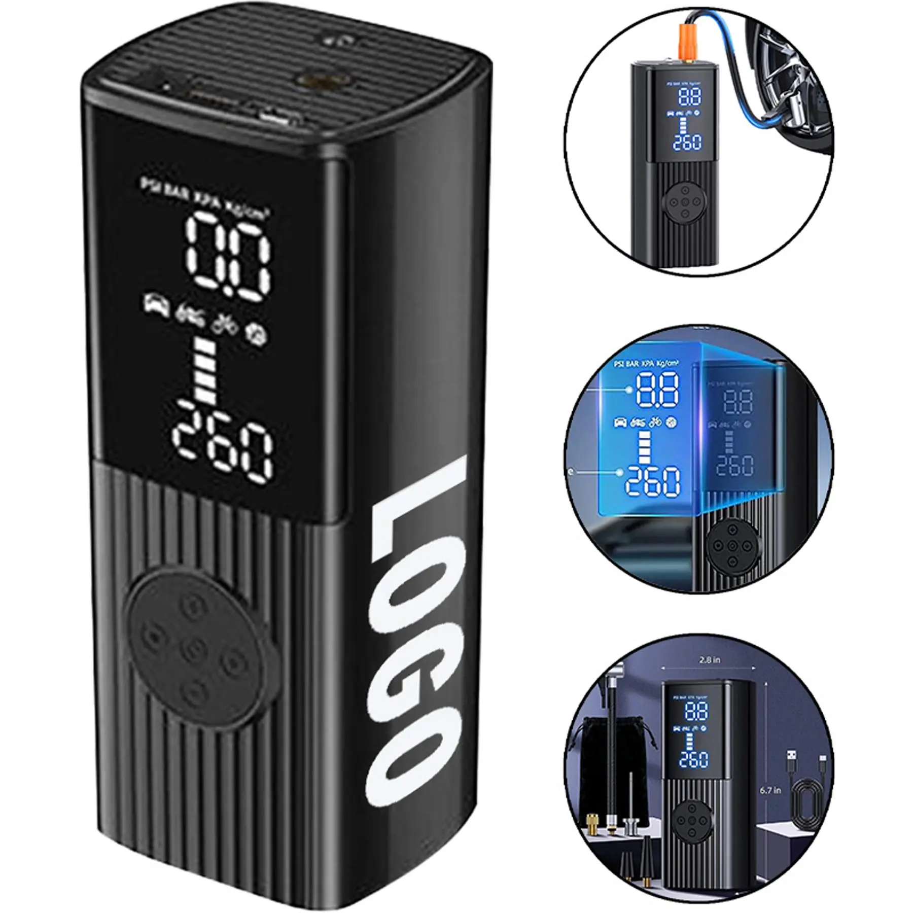 Portable Air Inflator for Vehicles and Sports Equipment 2