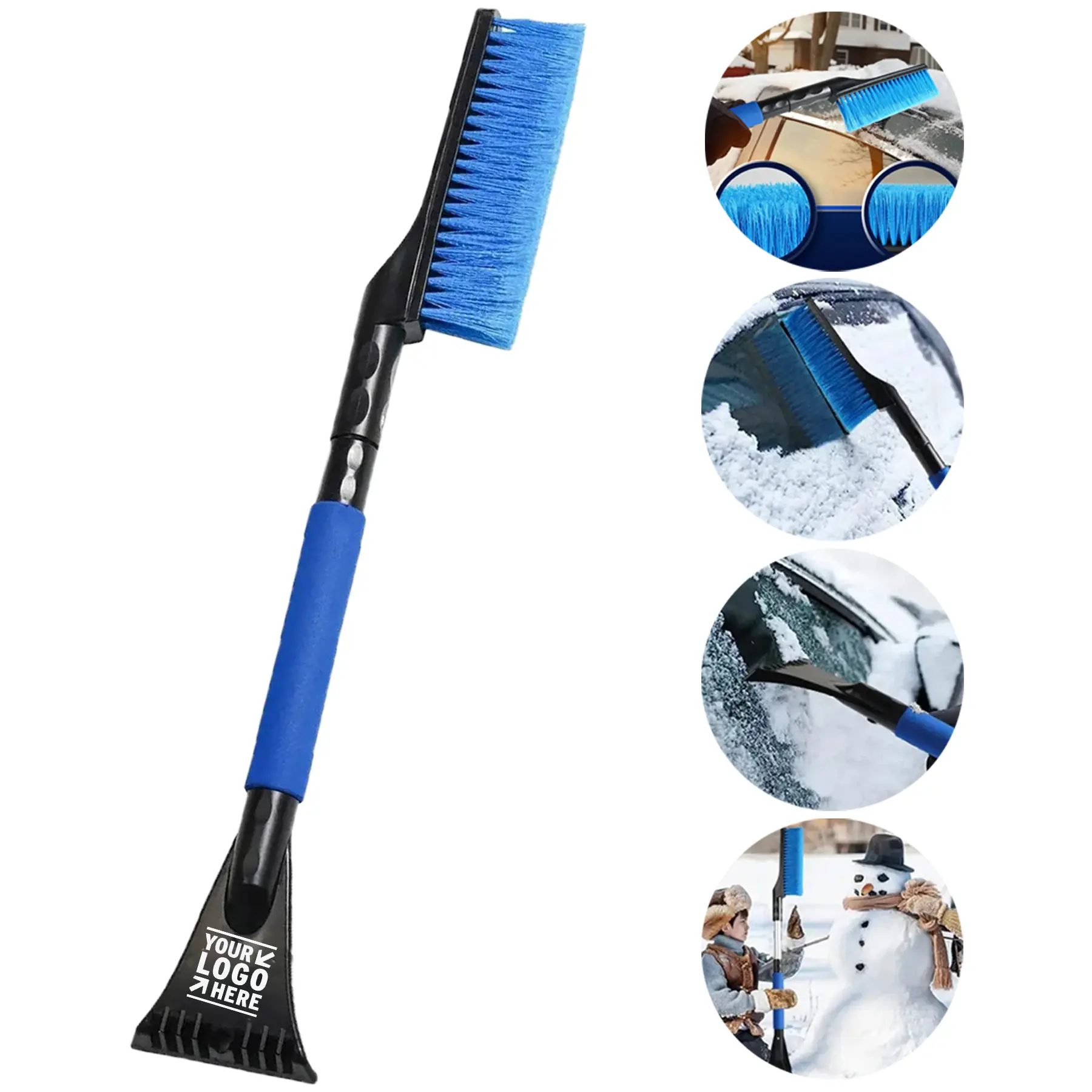 Dual Function Windshield Ice Scraper with Snow Brush 2