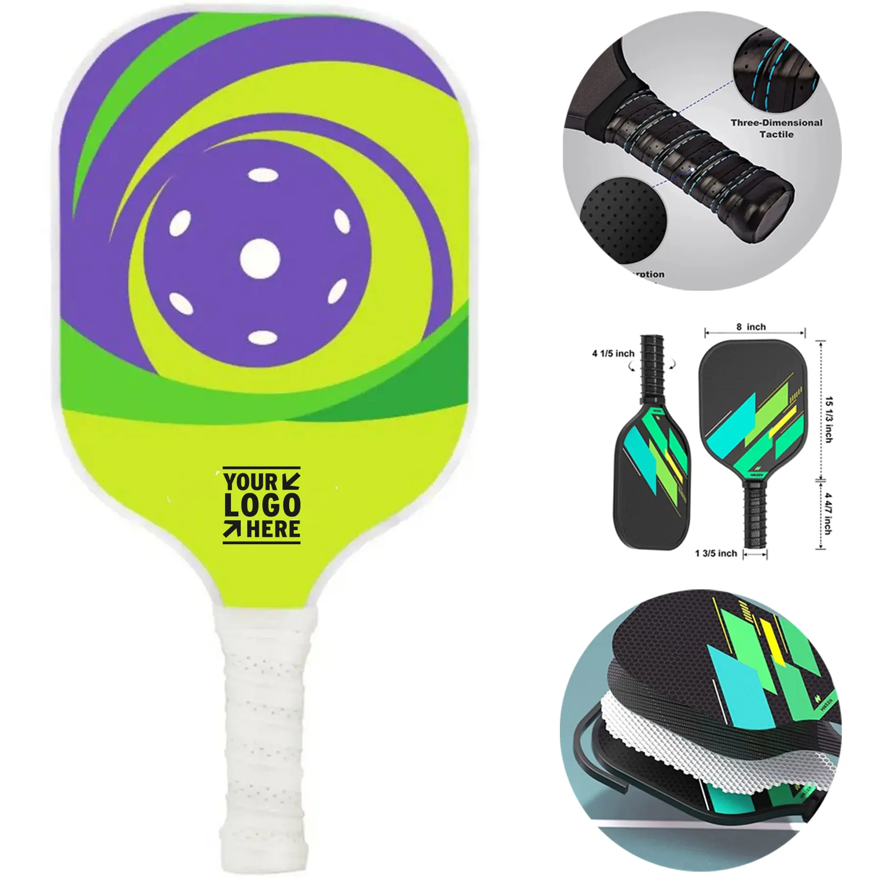 Premium Fiberglass Pickleball Paddle 2