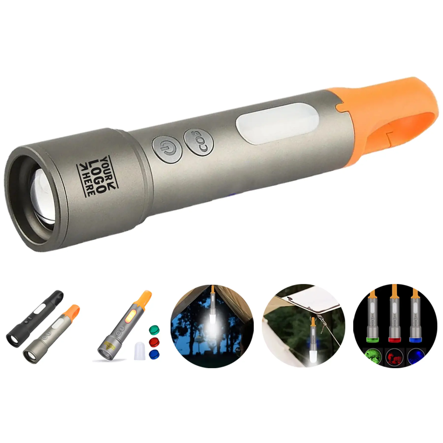 Rechargeable Dual-Light Aluminum Flashlight 2