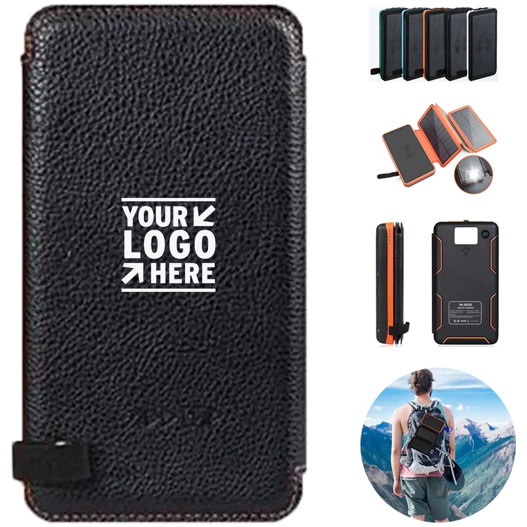High-Capacity Solar Power Bank with Flashlight 2