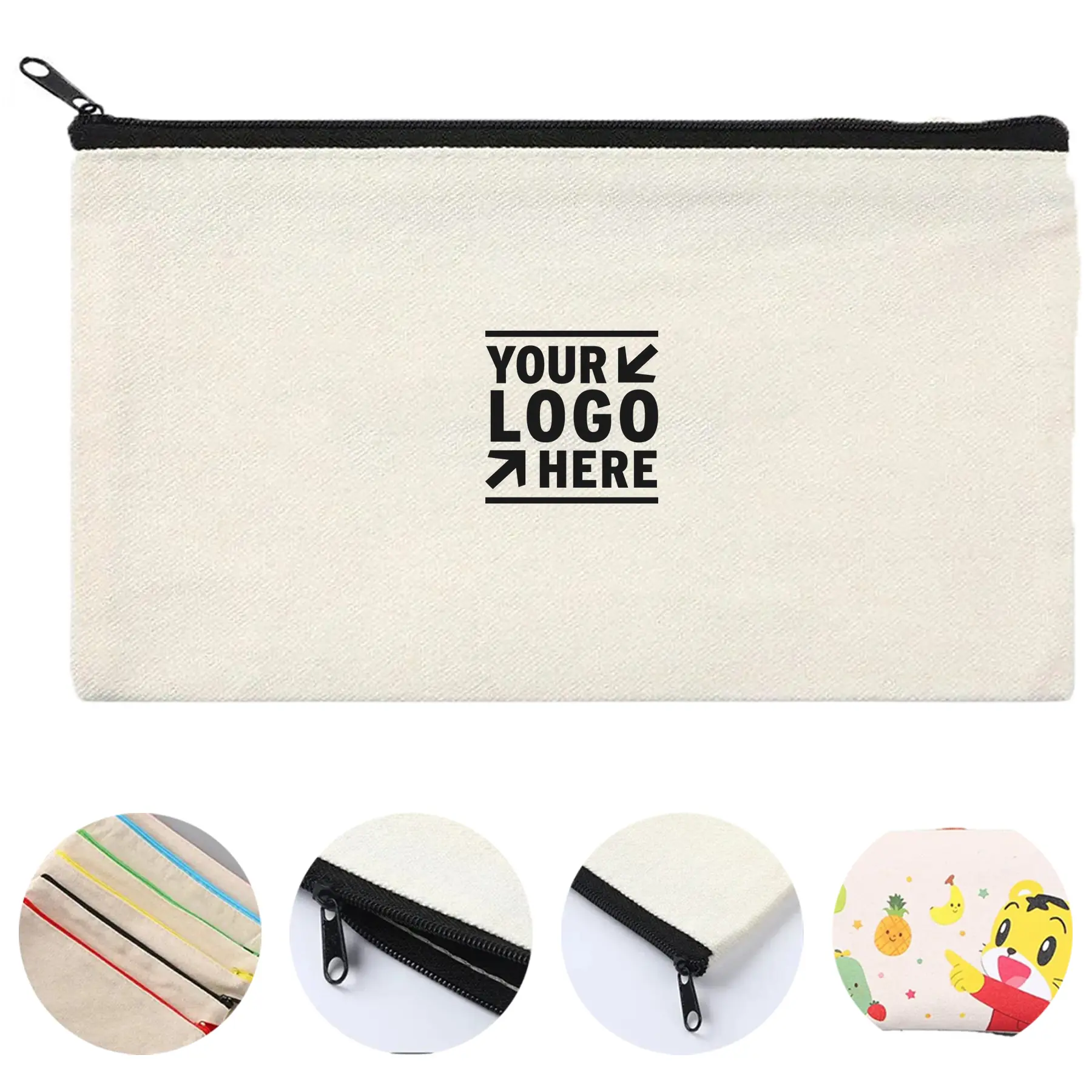 Customizable Canvas Zipper Pouch 2
