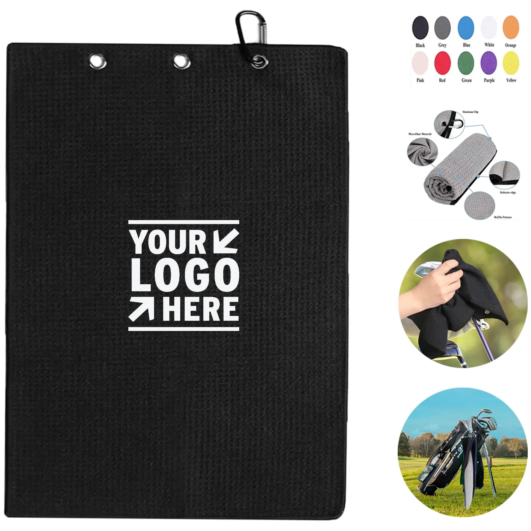 Premium Golf Microfiber Towel with Clip 2