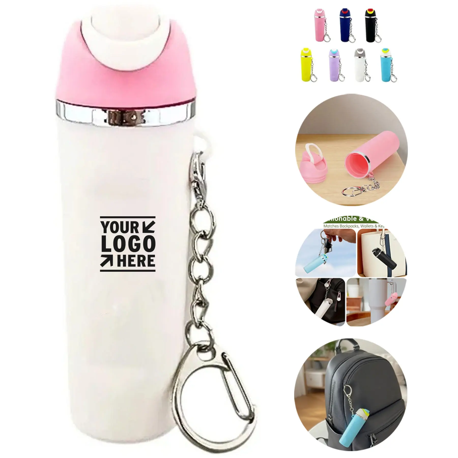 Charming Mini Tumbler Keychain with Lip Balm Compartment 2