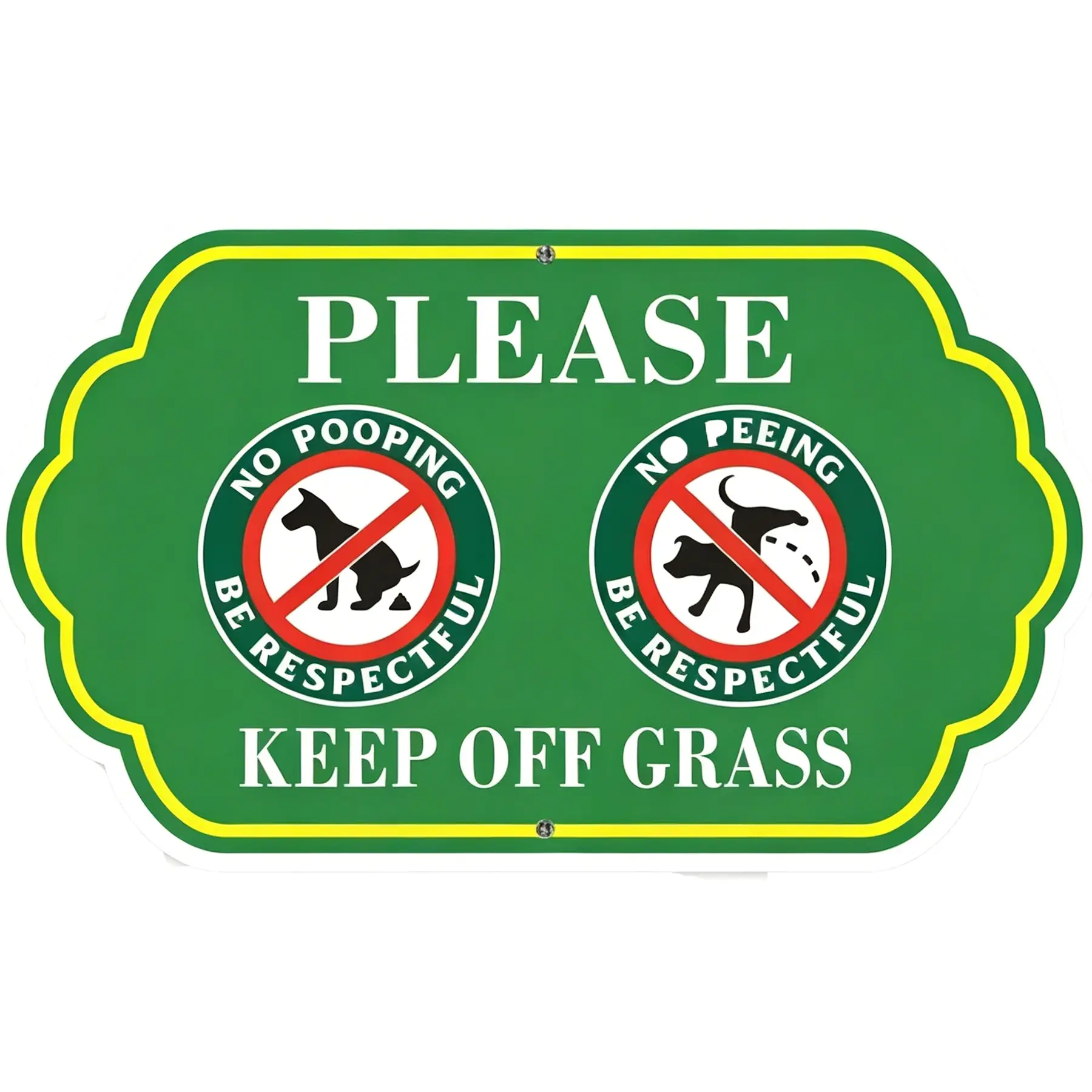Garden Pet Etiquette Sign with Metal Stakes