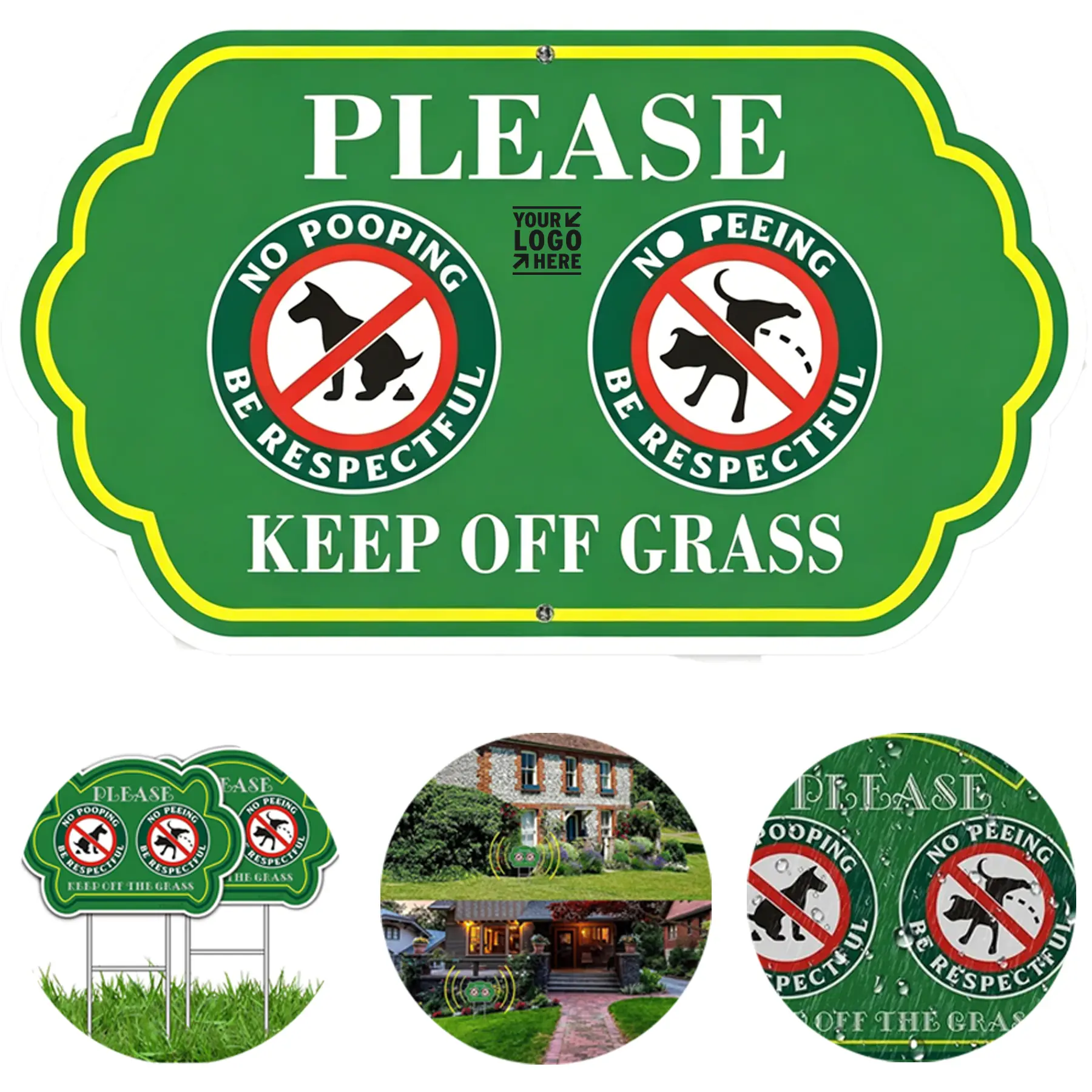 Garden Pet Etiquette Sign with Metal Stakes 2