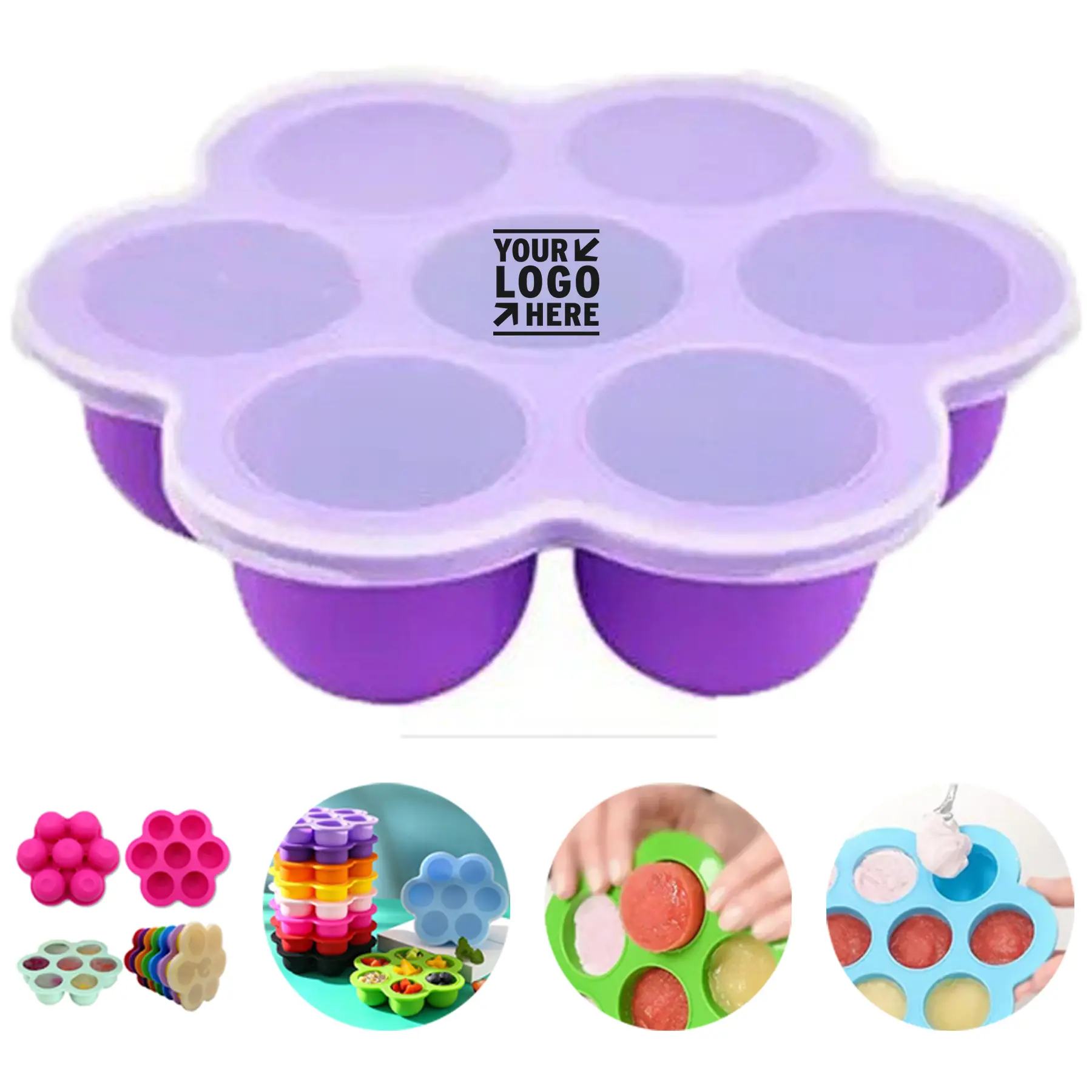 Flexible Silicone Ice Cube Tray 2