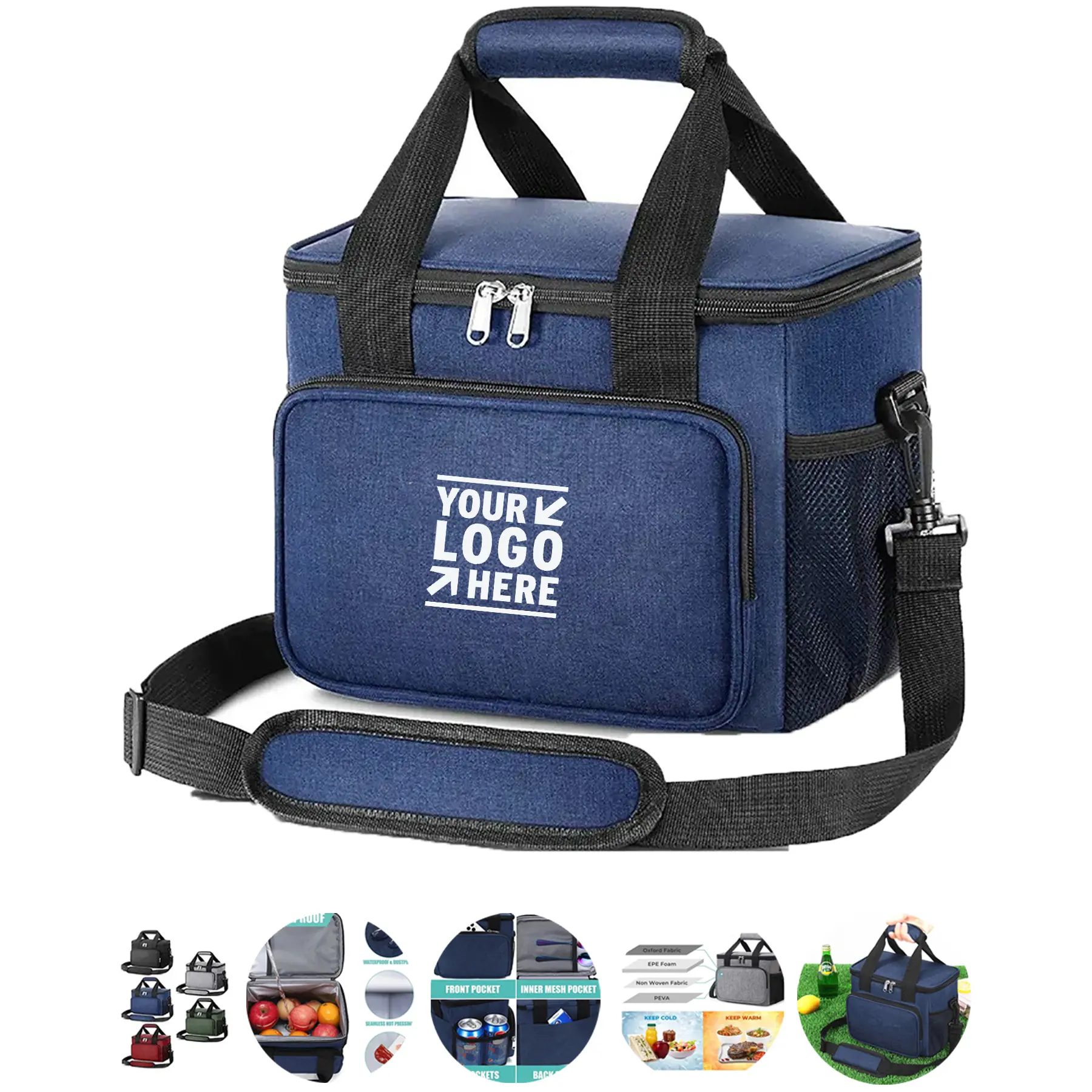 Insulated Food Carrier with Side Compartments 2