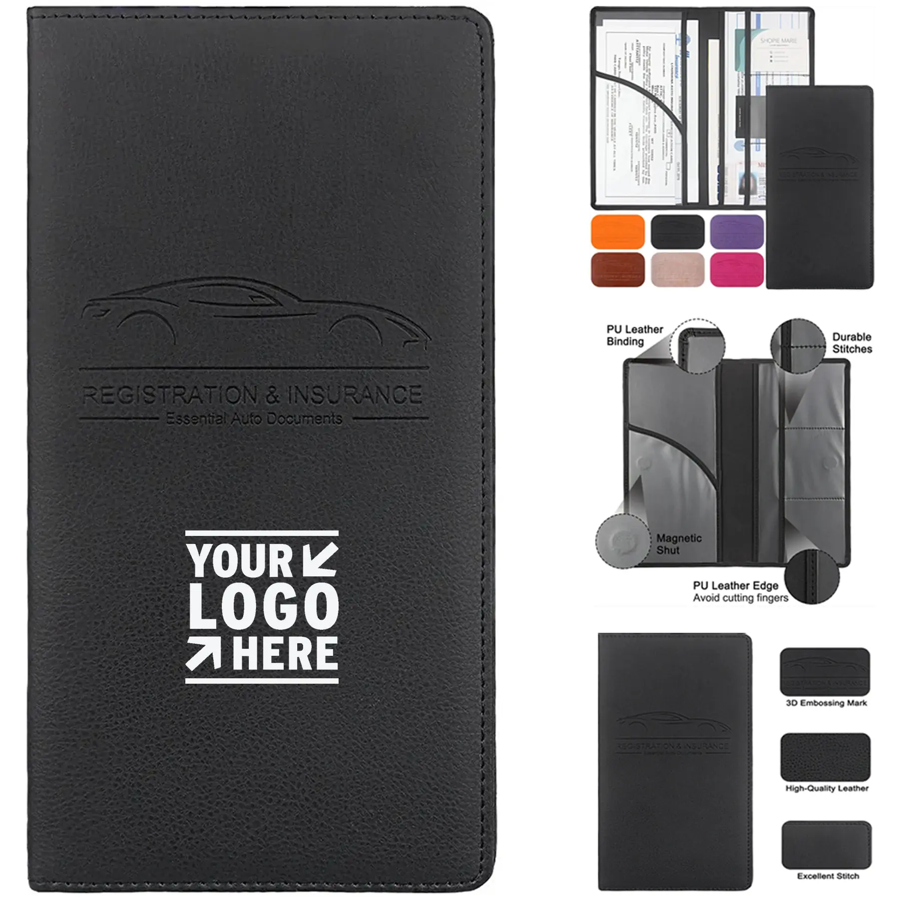 Vehicle Document Organizer with Magnetic Closure 2