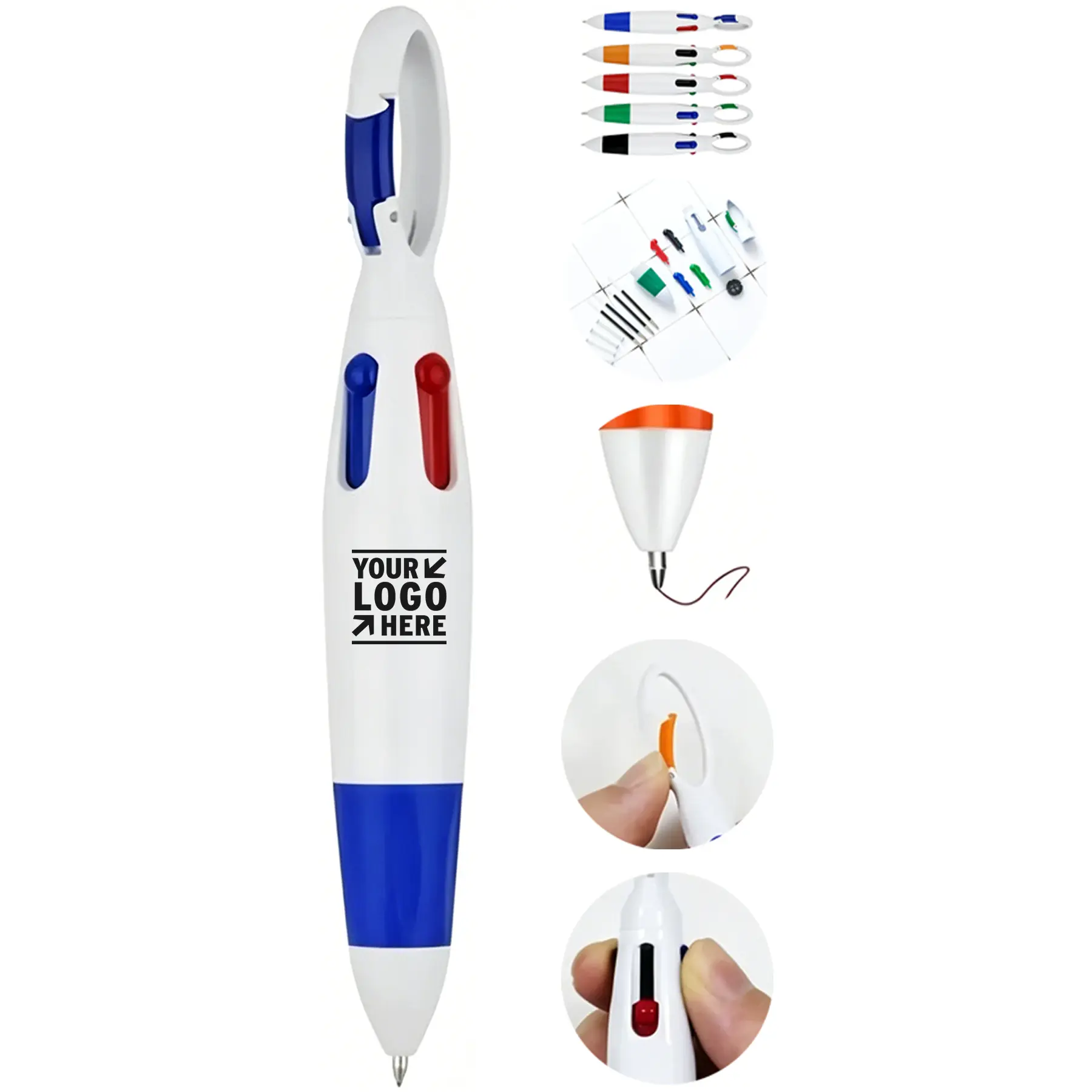 Multicolor Clip-Style Retractable Pen 2
