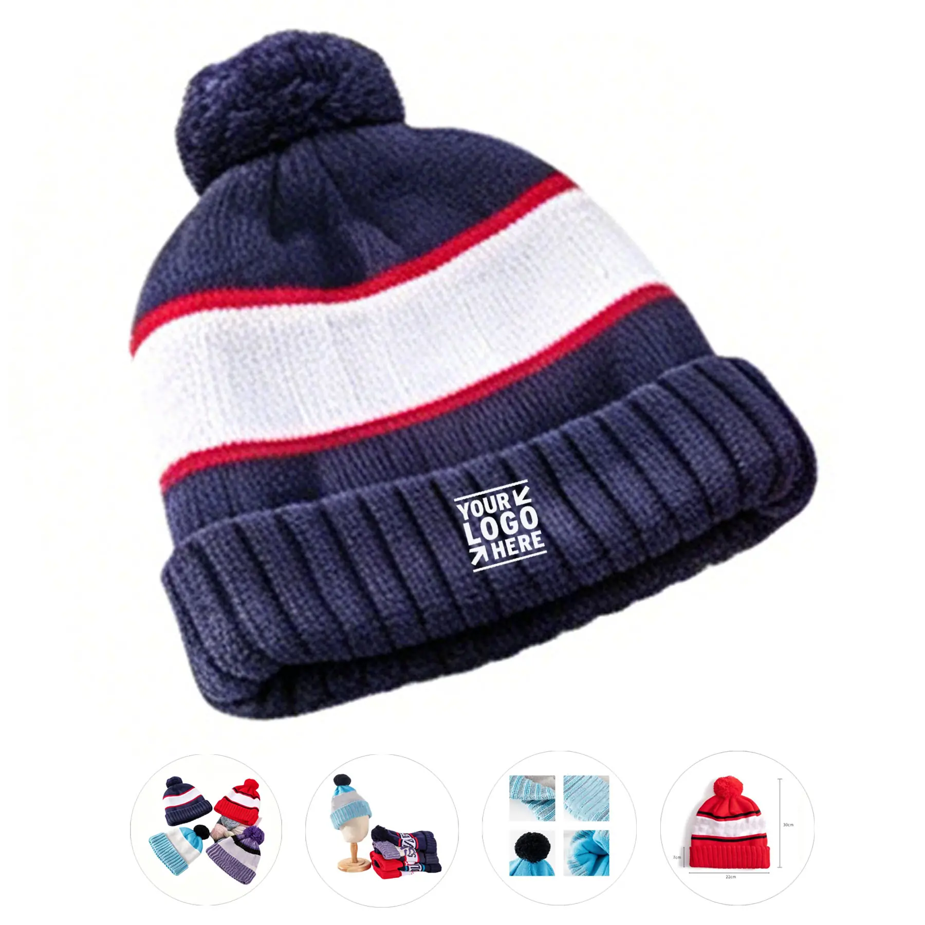 Personalized Embroidered Knit Beanie 2