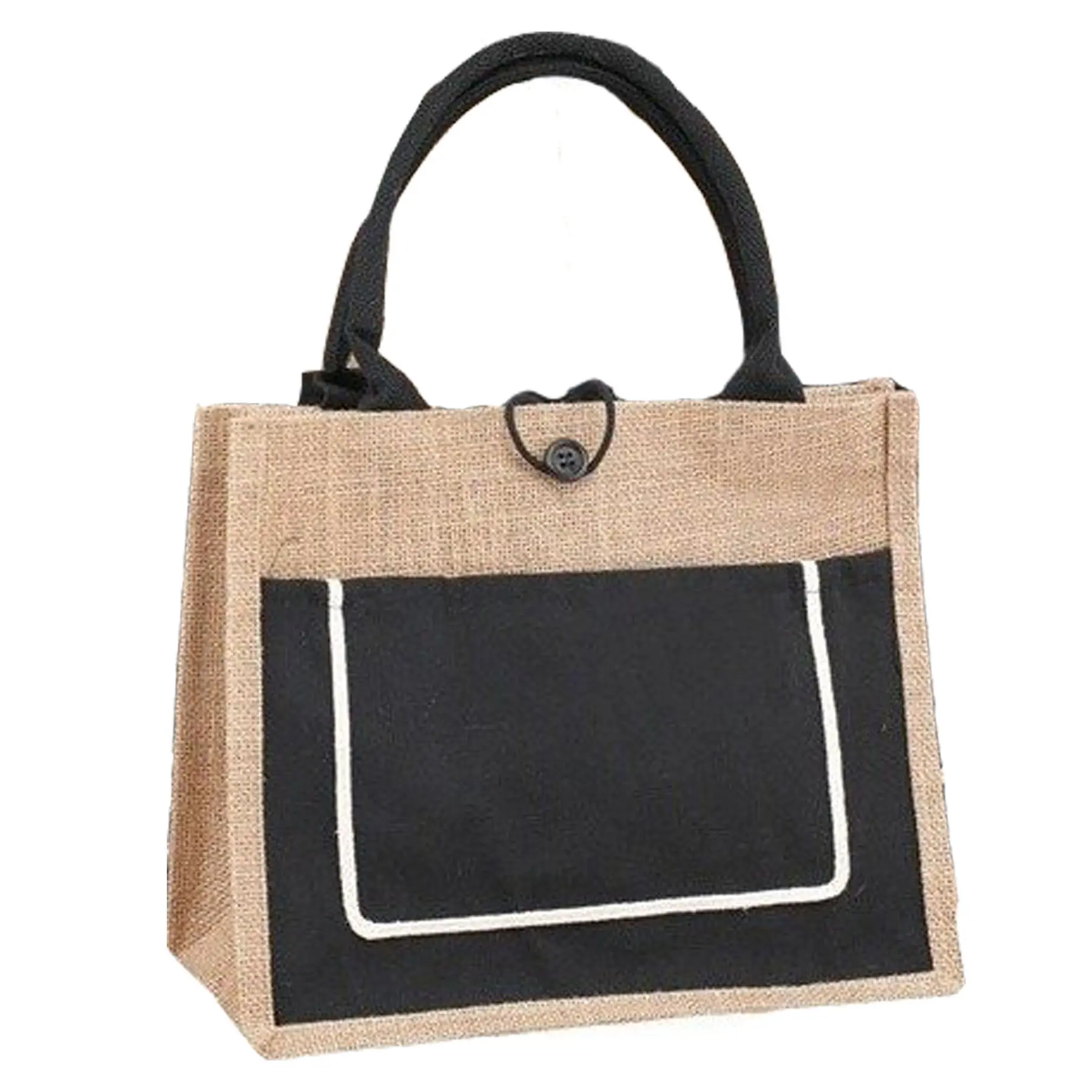 Eco-Friendly Two Tone Jute Tote Bag