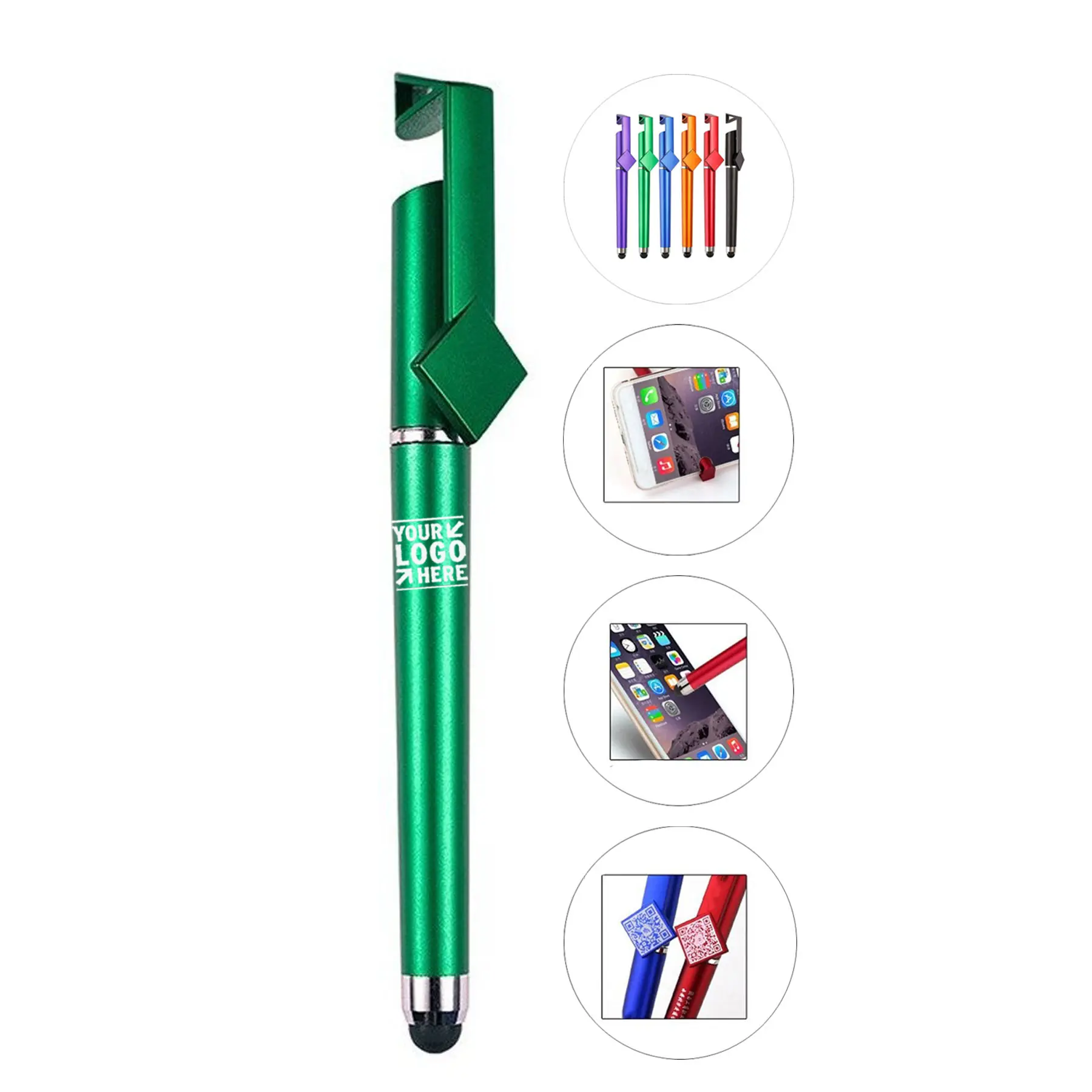 Versatile QR Code Stylus Pen with Phone Holder 2