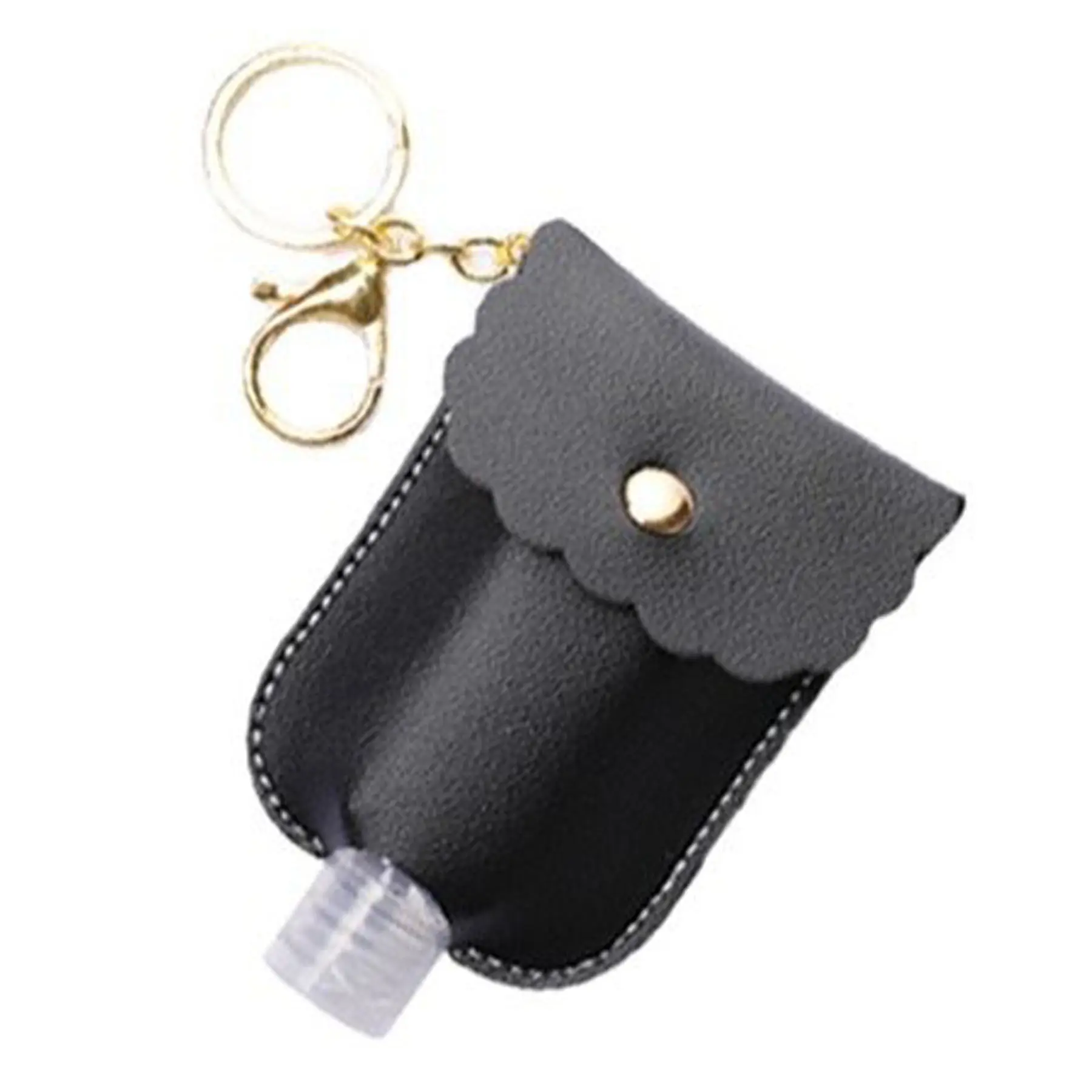 Leather Sanitizer Keychain Pouch