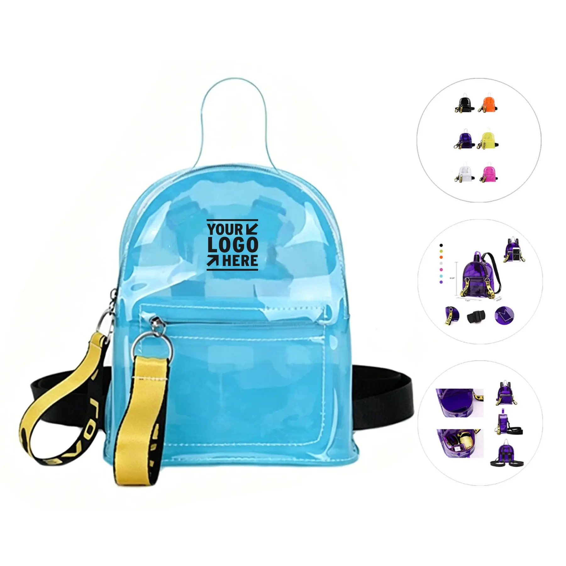 Clear Water-Resistant PVC Backpack 2