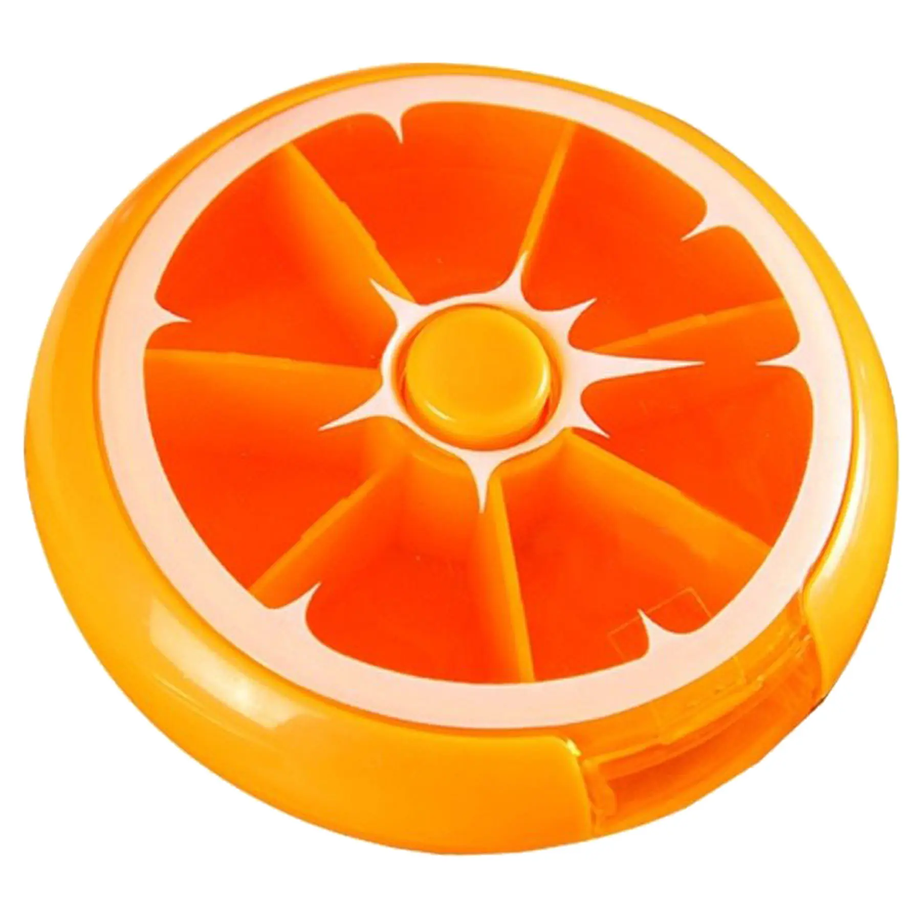 Compact Circular Pill Organizer with 7 Sections