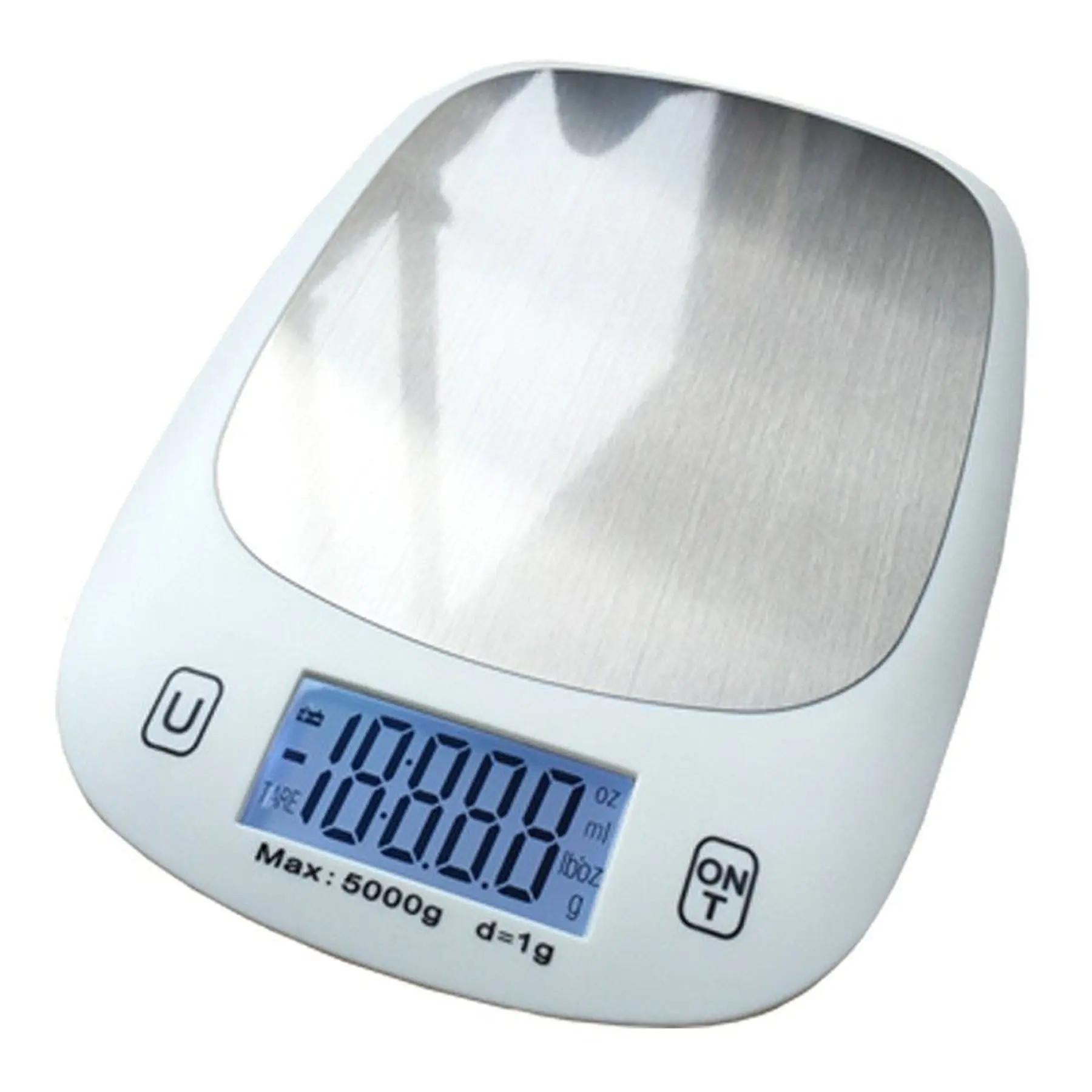 Compact Digital Kitchen Scale with Stainless Steel Platform