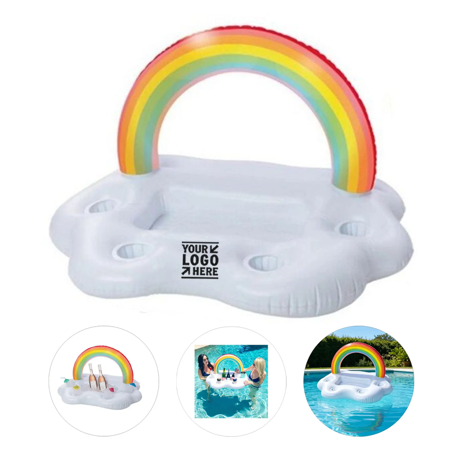 Rainbow Cloud Floating Drink Holder 2