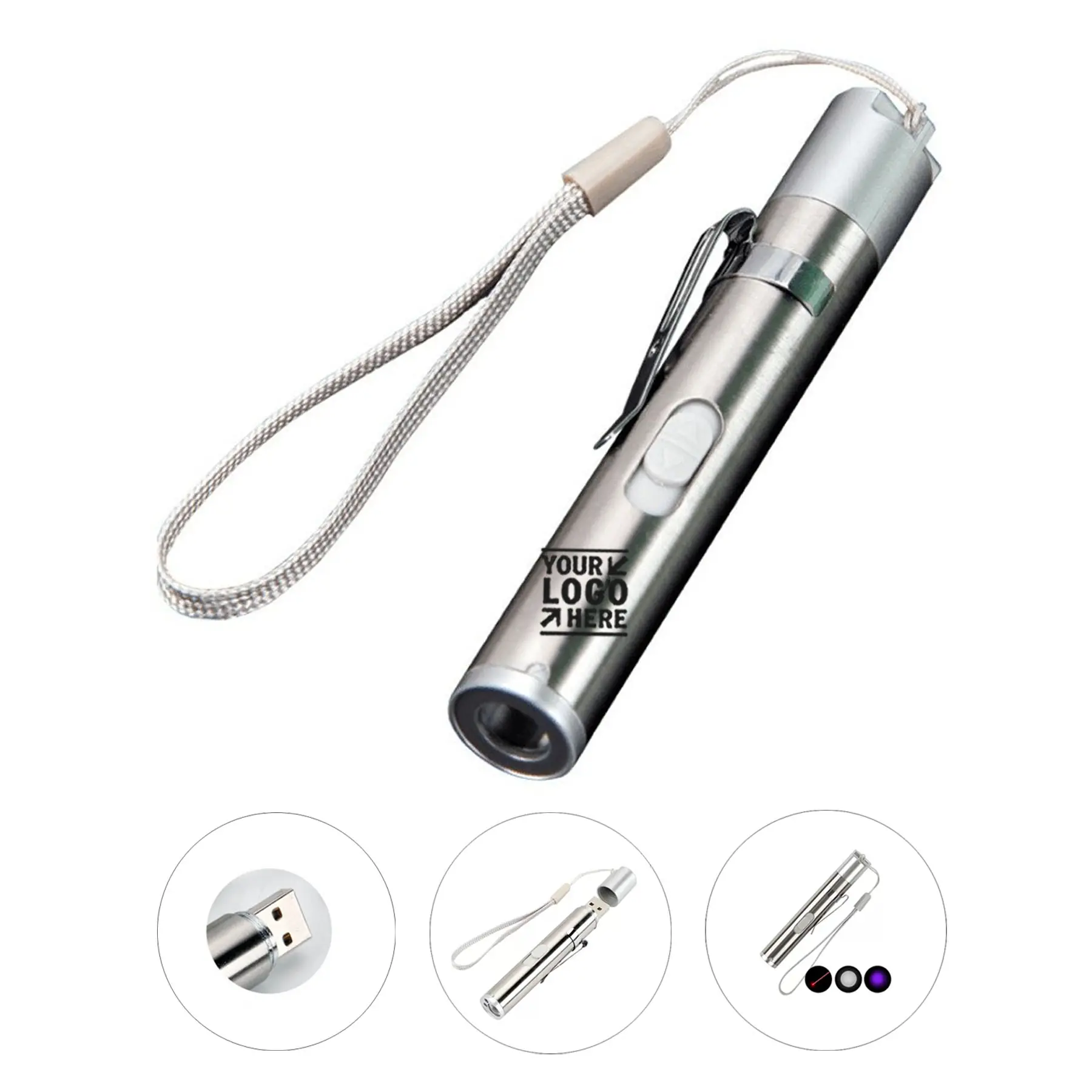 Compact Rechargeable Clip-On Flashlight 2